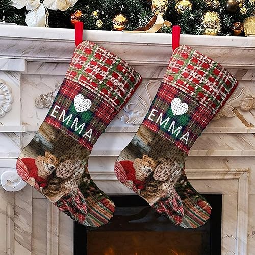 Miniatura 5 de COLORSFORU Medias de Navidad personalizadas con lentejuelas, medias de Navidad con nombres, medias personalizadas de Navidad para niños, calcetines