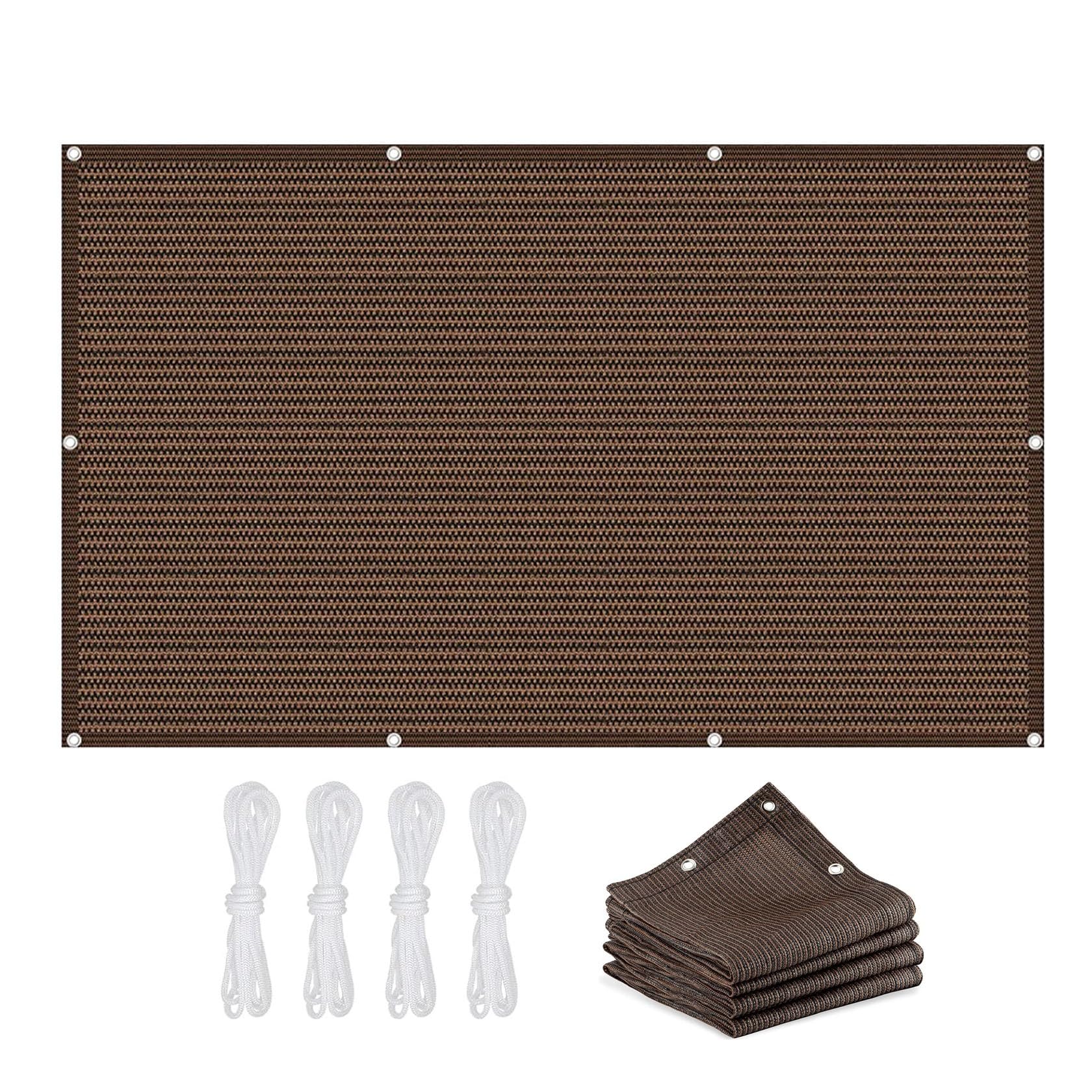 Voile d'ombrage HDPE de haute densité 2.3x3.7m toile tendue anti-UV marron terrasse
