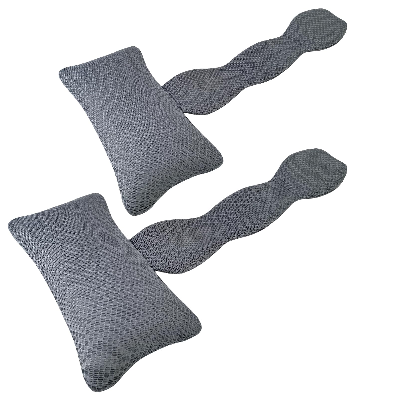 REEZEIVI Whirlpool-Kopfstützenkissen, Chaiselongue-Kissen, 3D-Luftnetz, Spa-Kissen für den Außenbereich, schnell trocknend und waschbar, Kopf- und Nackenstützkissen mit verstellbarem gewichtetem Gurt,