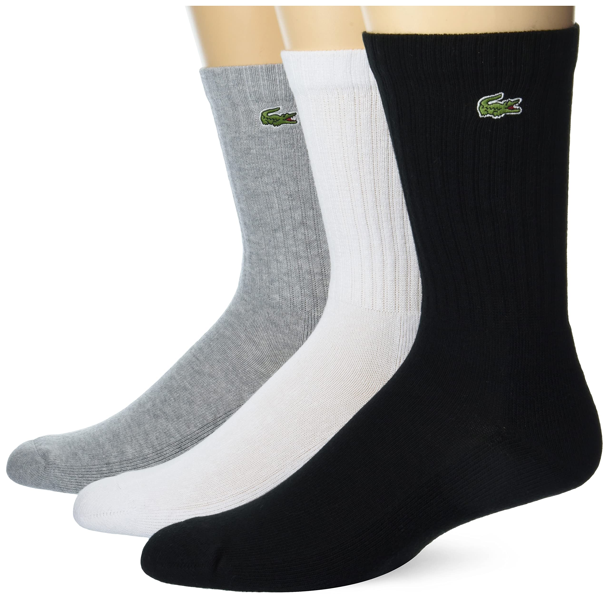 

                                                    Lacoste Men's 3-Pack Jersey Tube Socks, 13-16, Gre