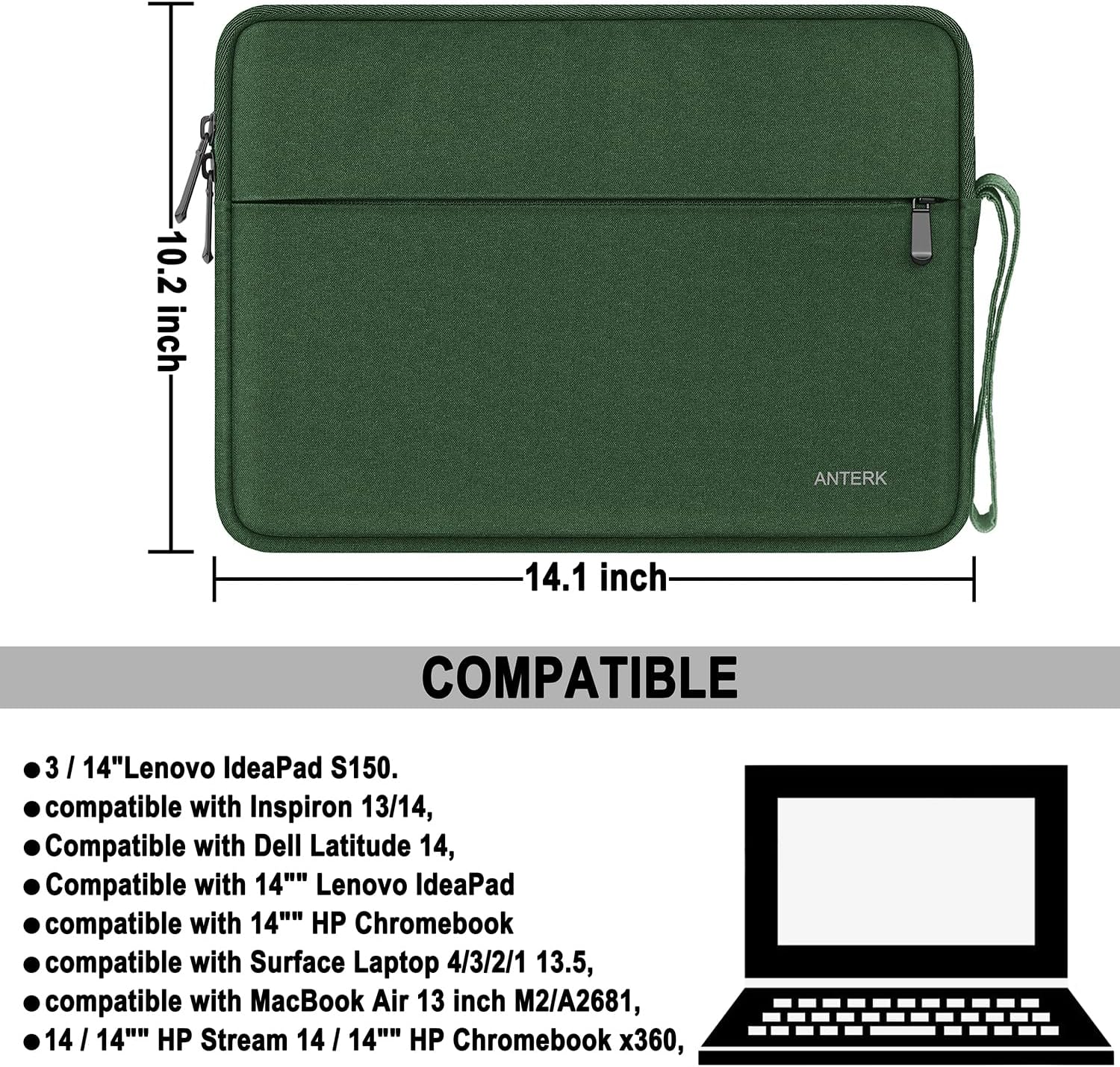Laptophülle 14 Zoll, Wasserdicht Reise Computer Cover 14 Pink - Bild 53 von 63