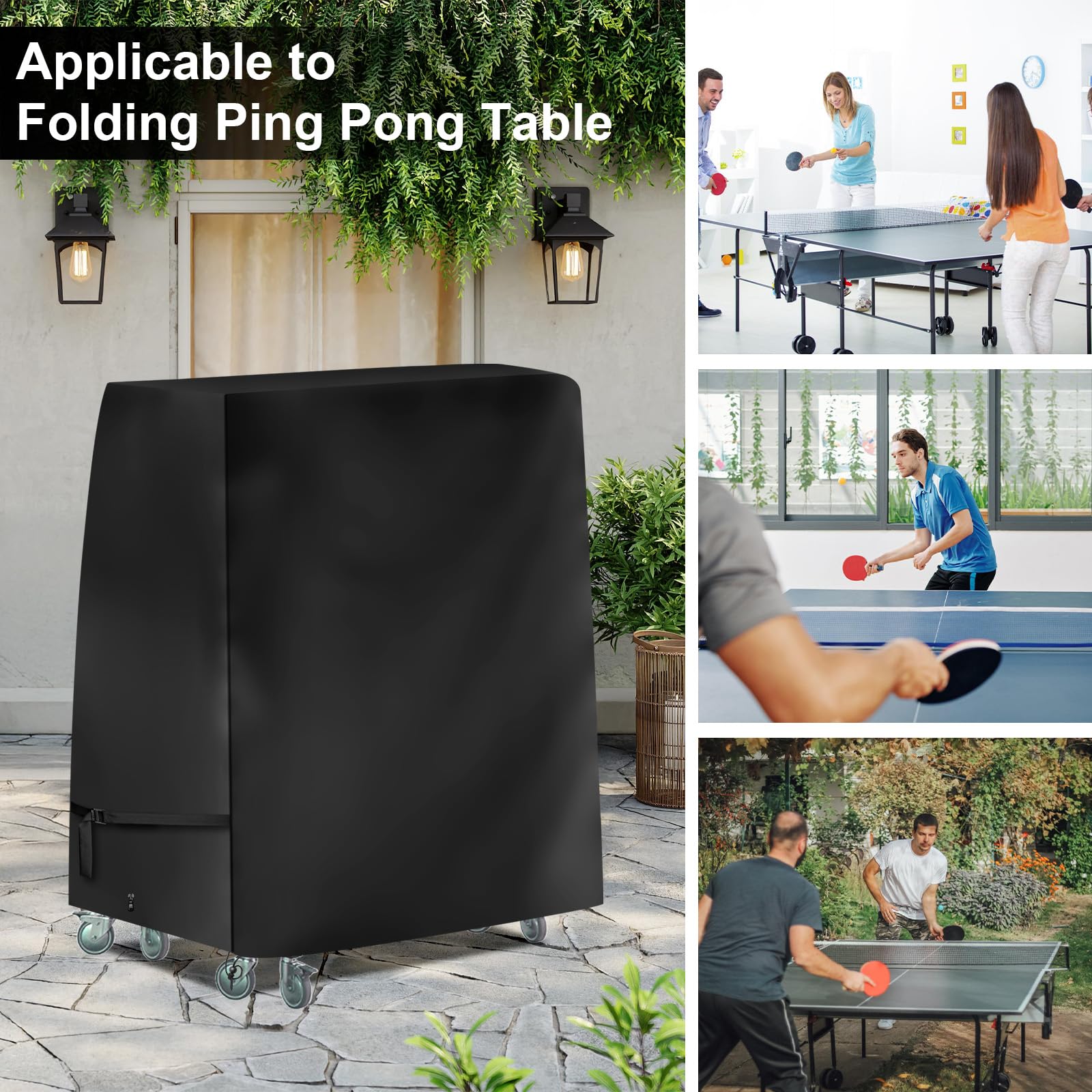 Housse de protection pour table de tennis de table 210D Oxford imperméable