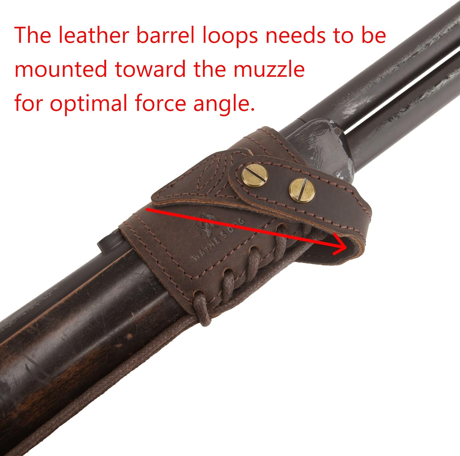 WAYNE'S DOG Slip On Recoil Pad with Sling for Shotgun Rifle, Canvas & Leather Gun Stock Extension with Shoulder Strap No Drill