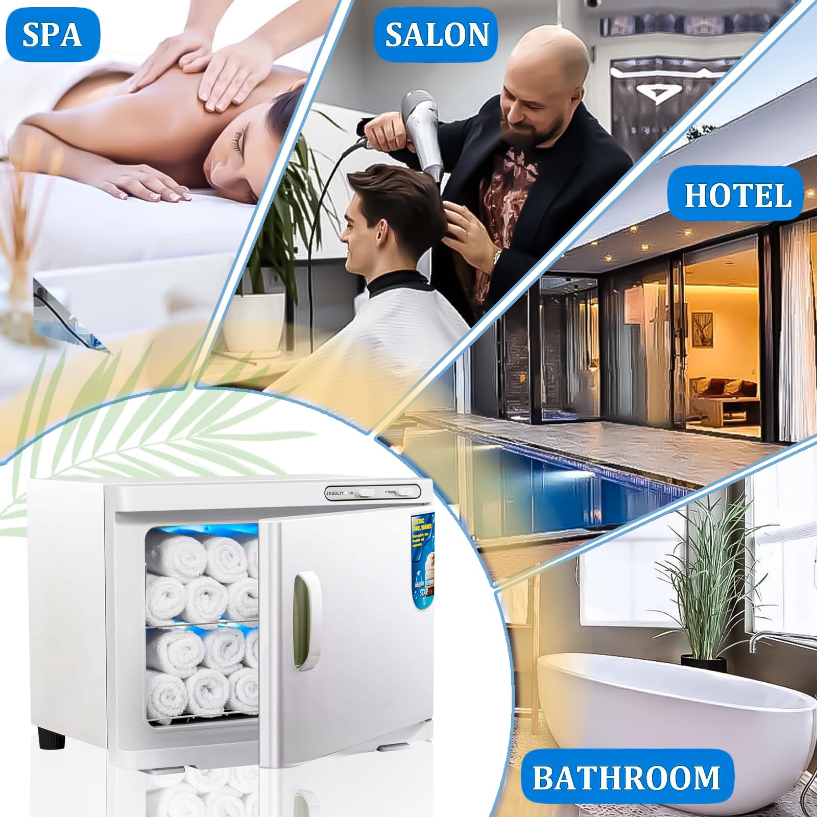 Handtuchwärmer & Aufbewahrungsschrank mit UV-Licht – 23 l schnell aufheizender Edelstahl für Spa, Salon, Barbier, Maniküre und Zuhause
