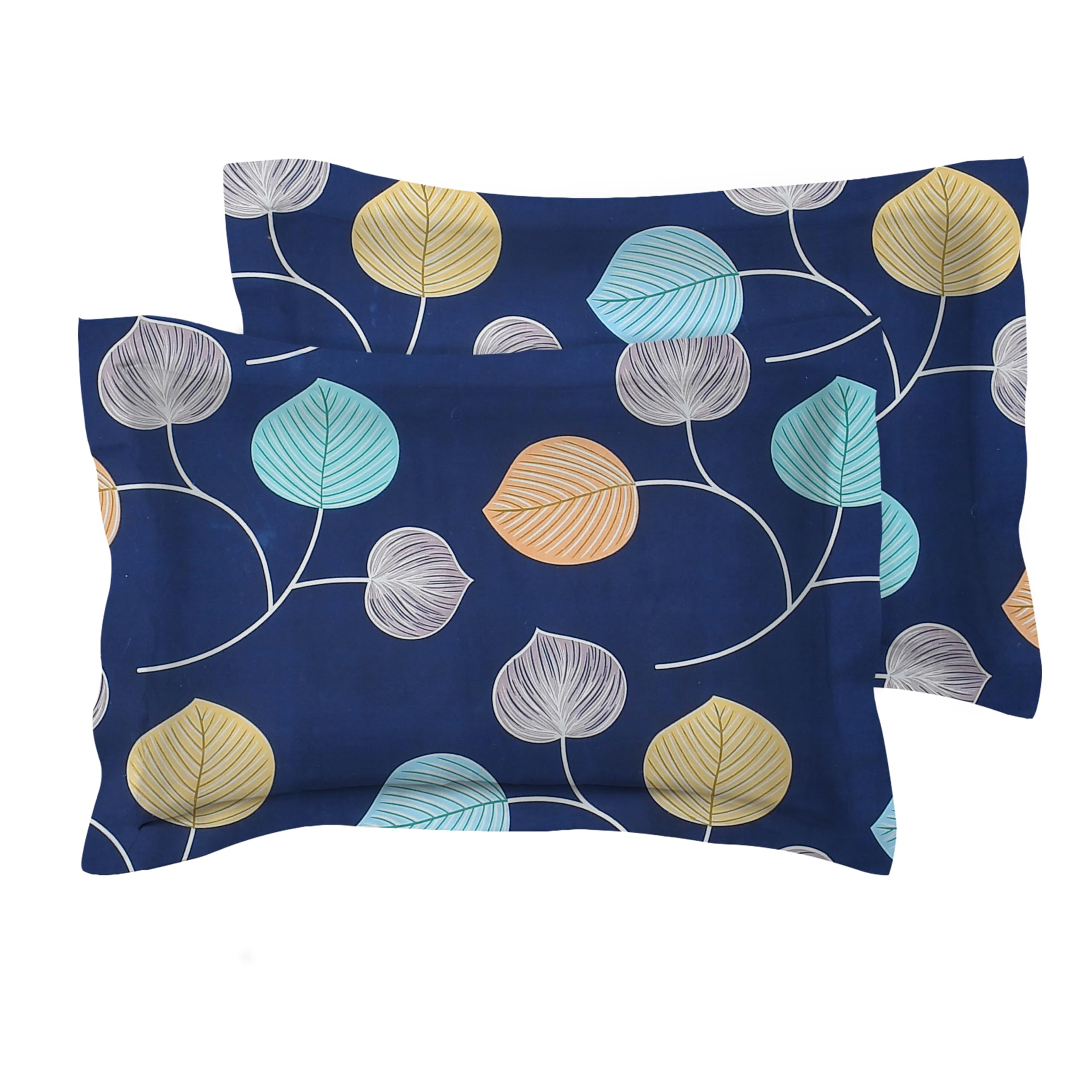 BSB HOME 180 TC Premium Cotton Pillow Covers | Regular Pillow Cases | Set of 2 Pieces Pillow Covers only King Size (Royal Blue, 20 x 30 Inches)