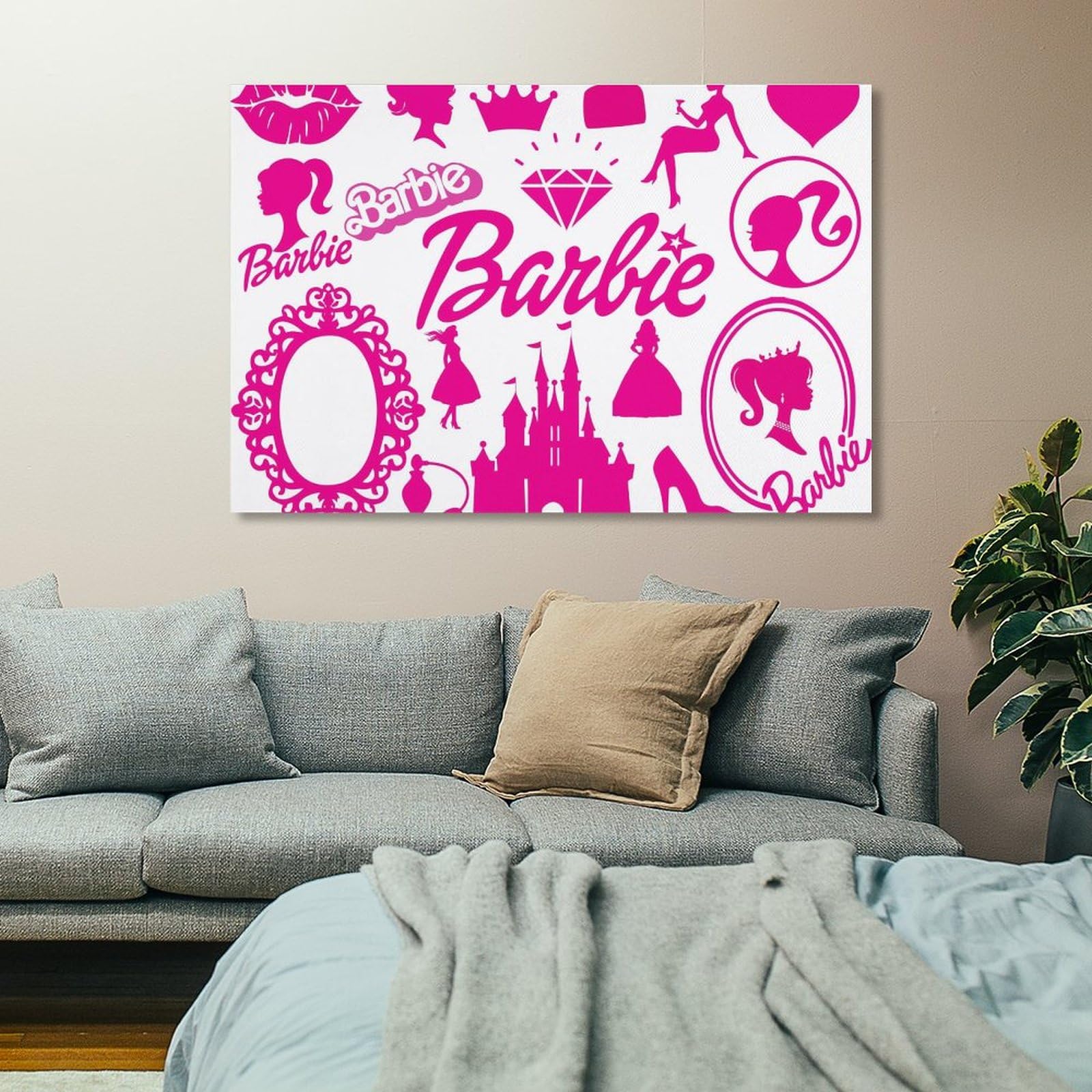 Amazon.co.jp: Barbie バービー 絵画 インテリア おしゃれ 壁掛け 