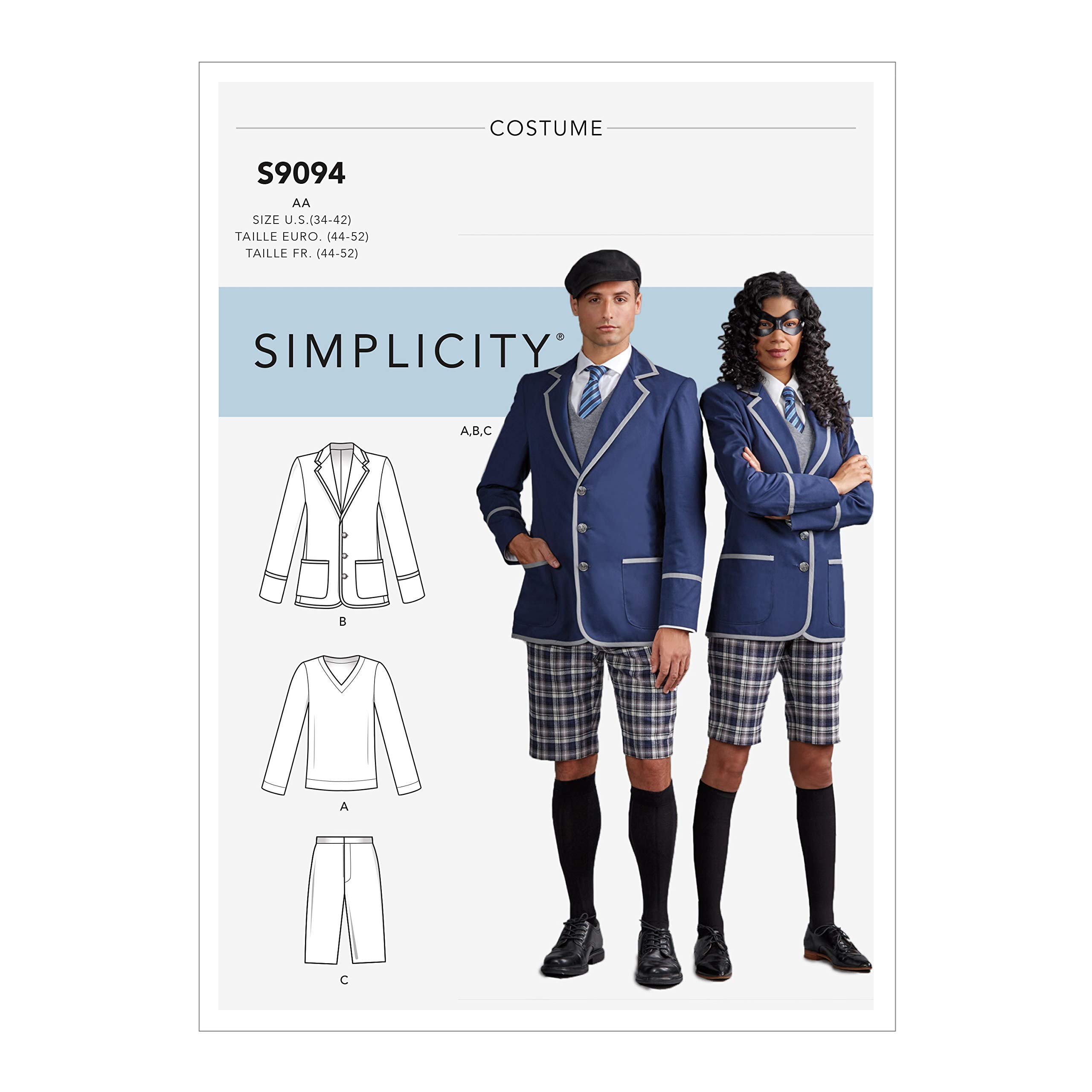 Patron de couture S9094 SIMPLICITY de déguisement pour ados et adultes