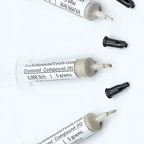 Vista 94 de TechDiamondTools Kit de 3 pasta de pulido compuesto de pulido de diamante fabricado en Estados Unidos 14000 100000 200000 grano para mármol vidrio