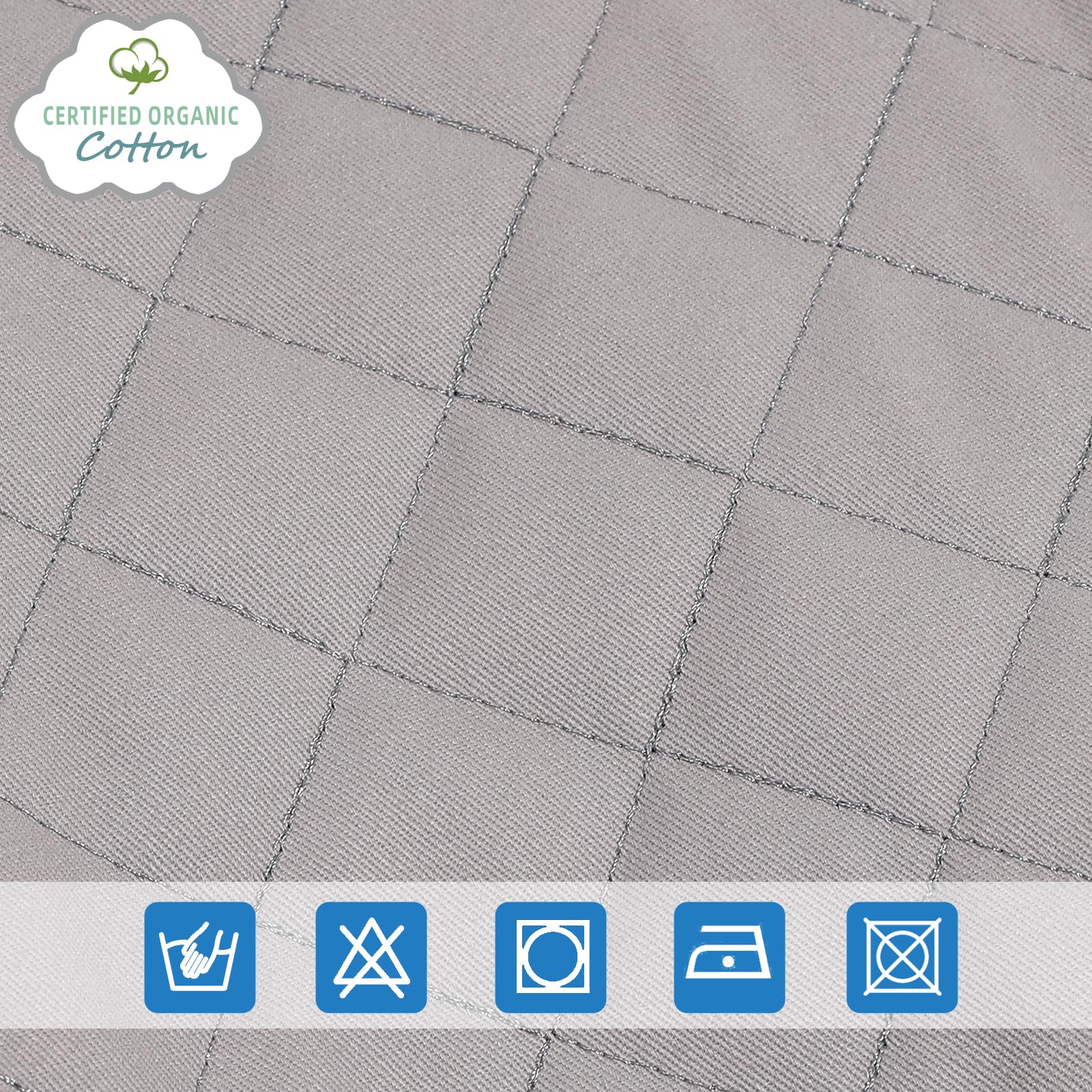 iGRATENS Siège en tissu pour transat – Housse pour transat Baby Bjorn Balance Soft & Bliss, 100 % coton, doux pour la peau, lavable en machine, gris clair