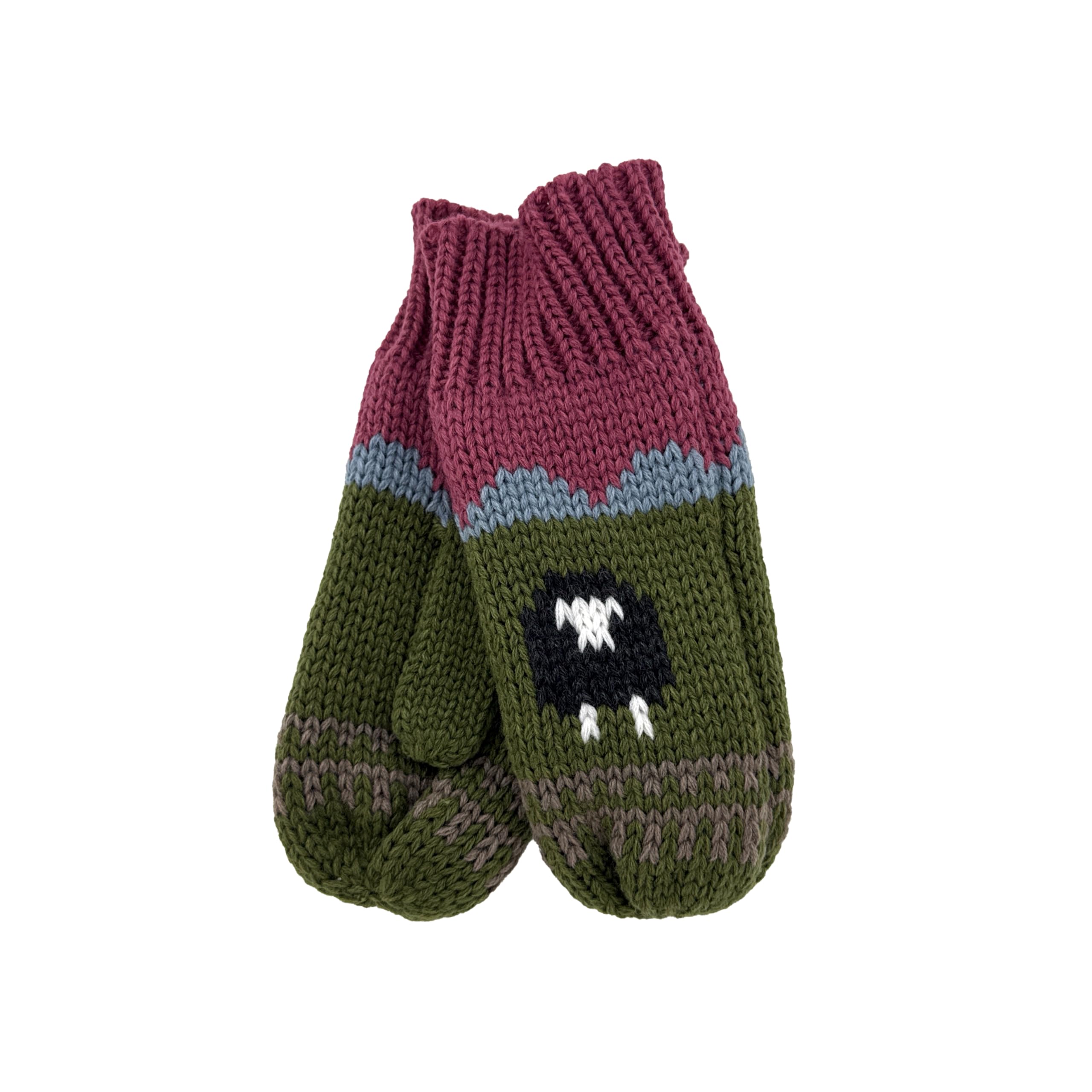 Aran Traditions Women's Rose Aran Knitted Sheep Mittens, Winter Gloves, One Size (Rose)