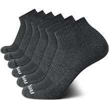 Reebok Mens Quarter Socks Performance Arch Support Cushioned Socks, 6 Pack