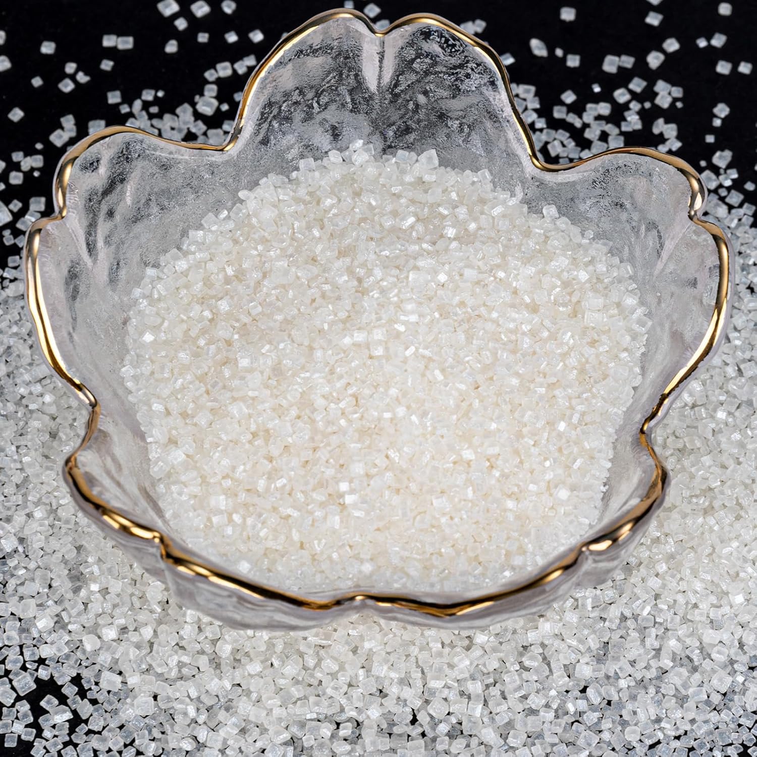 Twisweet White Sprinkles, Edible Sanding Sugar Crystals for Cake Decorating, Extra Fine Candy Sprinkles for Baking, Cupcake Topping Ice Cream Donut Cookies Decoration, Wedding Party Christmas Supplies (150g/5.3oz) - Image 3