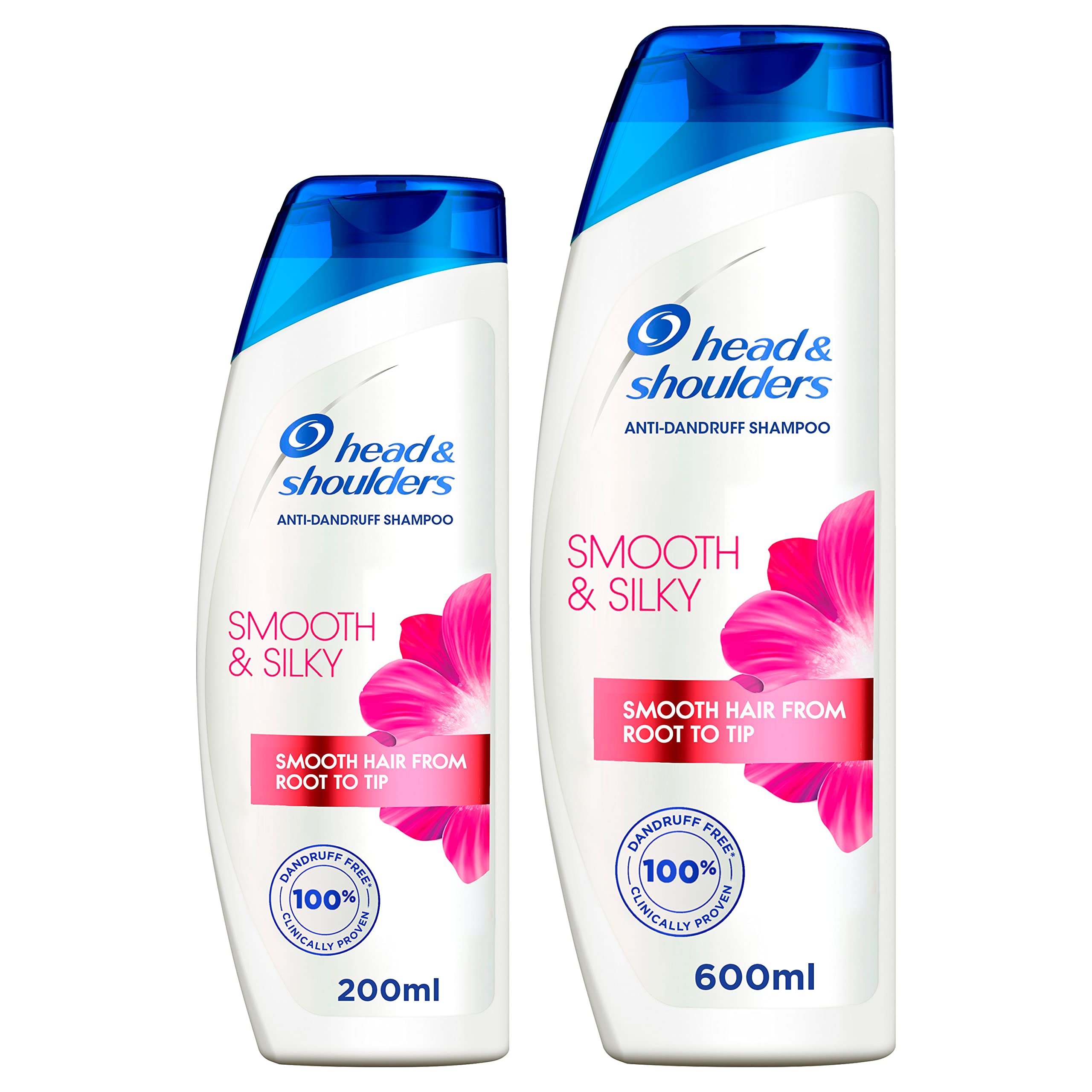 Head & ShouldersSmooth & Silky Anti-Dandruff Shampoo for Dry and Frizzy Hair, 600 ml + 200 ml