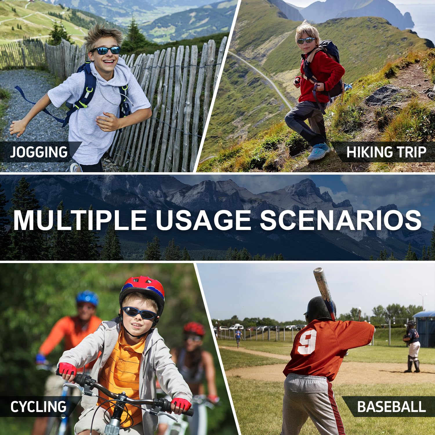 DEAFRAIN Sport-Sonnenbrille mit HD-polarisierten Gläsern, TPEE-Rahmen, ultraleichtes Design
