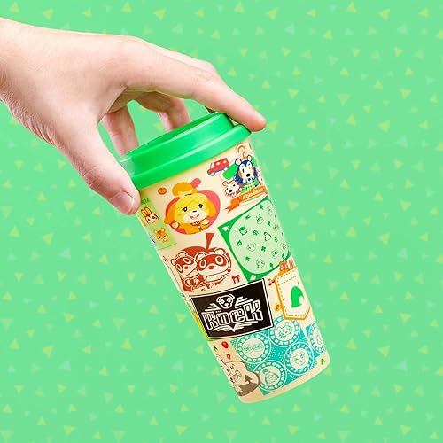 Miniatura 6 de Paladone PP7723NN Animal Crossing - Taza de viaje con licencia oficial, plástico, multicolor, 11.8fl oz