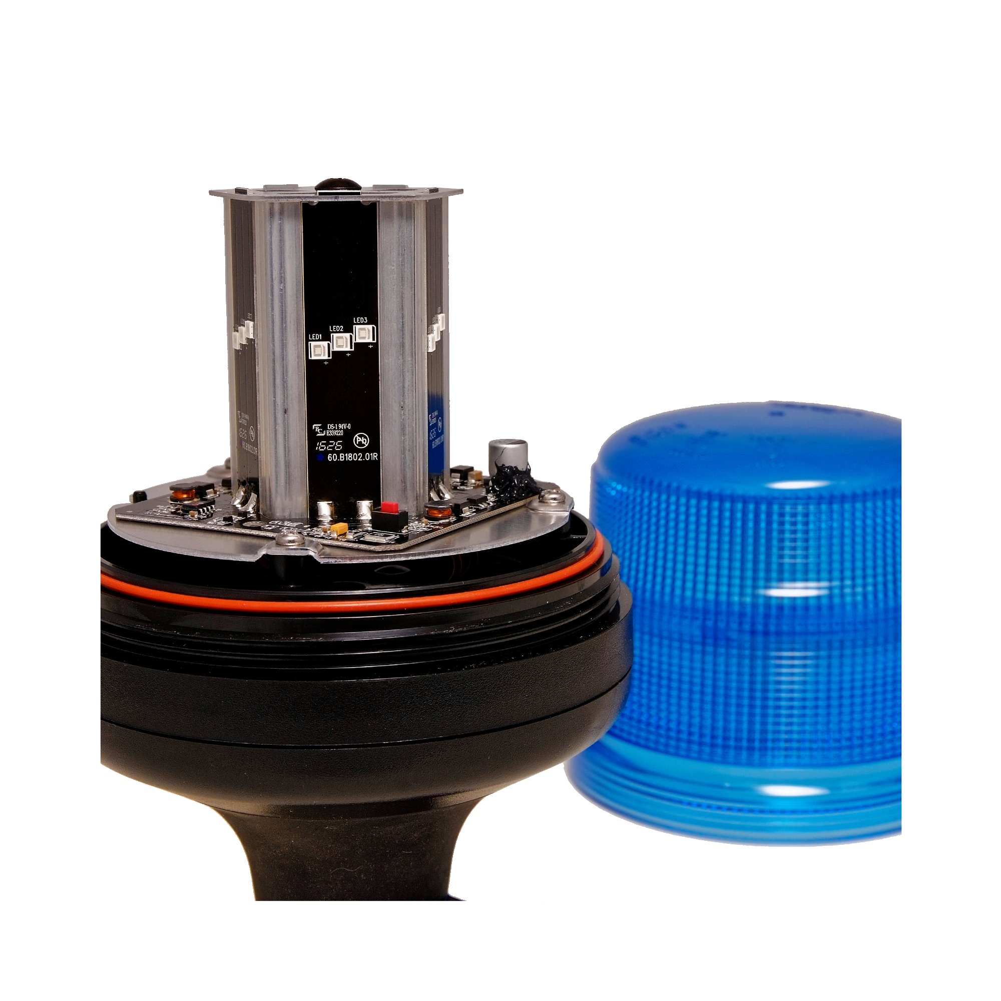 LED-MARTIN – Lámpara giratoria (Sesto – 11 Flash Patrón – Azul – Din de grabación
