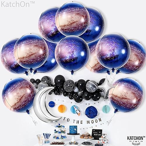 Miniatura 4 de Globos de galaxia para decoraciones de fiesta de galaxia, paquete de 12, globos grandes de 22 pulgadas, esfera 4D de 360 grados, globos grandes,