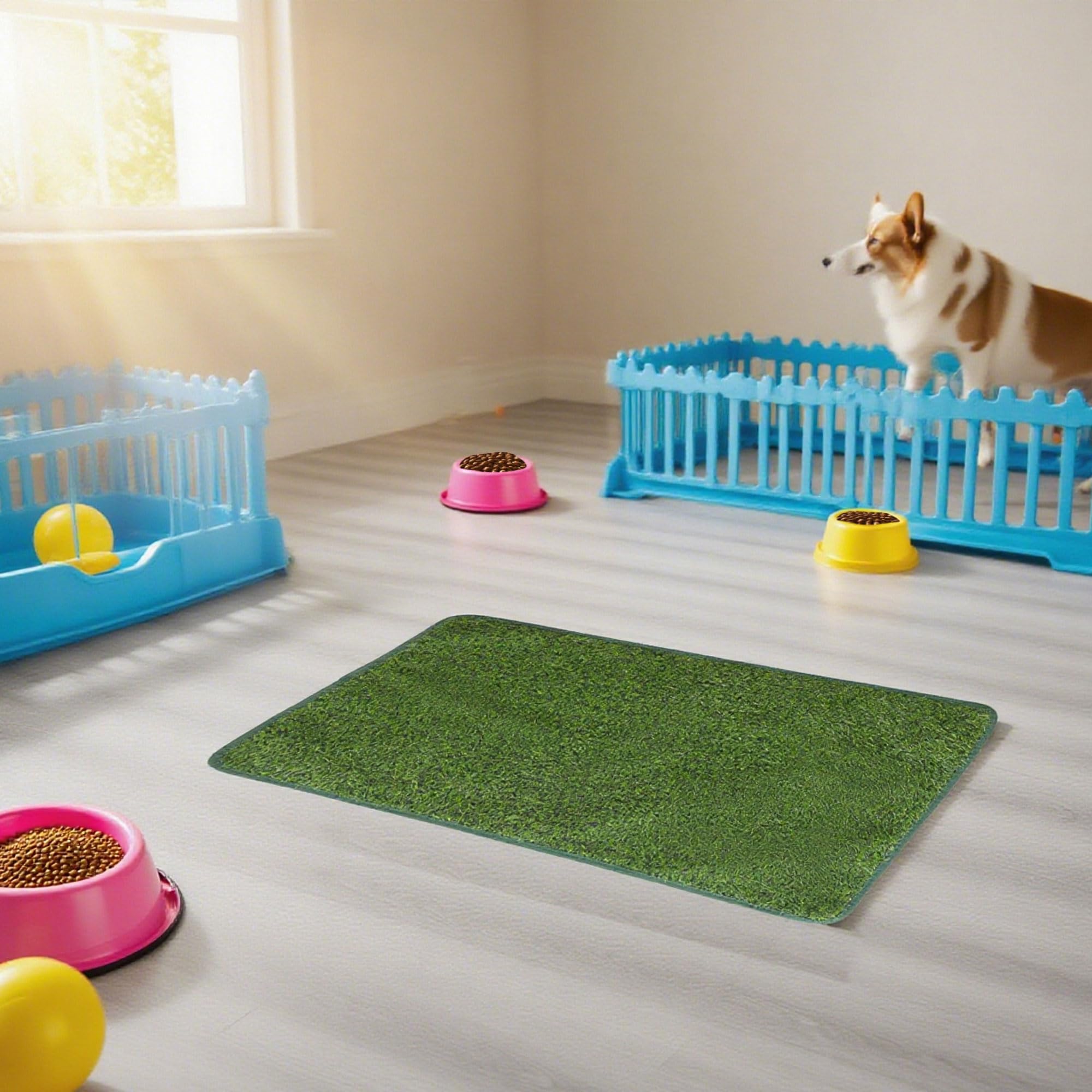 Tapis Chien Pipi, Toilette pour ChienM, pour Le Dressage des Chiots, apis en Gazon Artificiel, Pour l'intérieur et l'extérieur, Lavable et réutilisable, Décoration en gazon(46 X 71 CM)