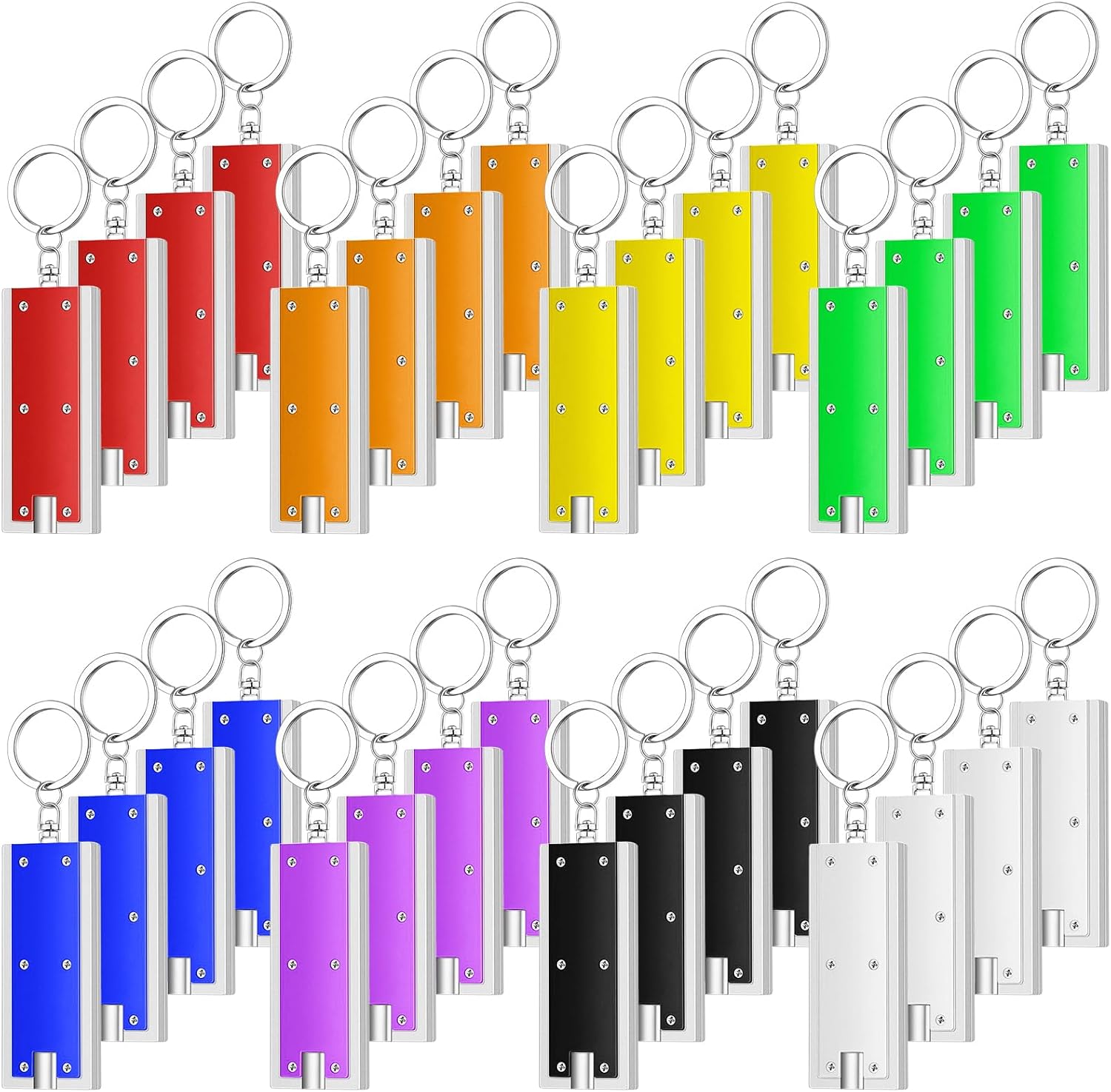 36 PCS Mini Keychain Flashlights Bulk, Powerful LED Metal Carabiner Clip Lights,Compact Emergency Lights for Emergency Camping Outdoor Equipment Party Survival Kits (36)