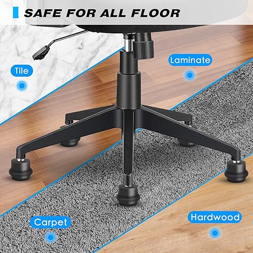 Miniatura 3 de Bell Glides - Ruedas giratorias para ruedas fijas estacionarias, reemplazo de base de silla de oficina resistente de 28 pulgadas