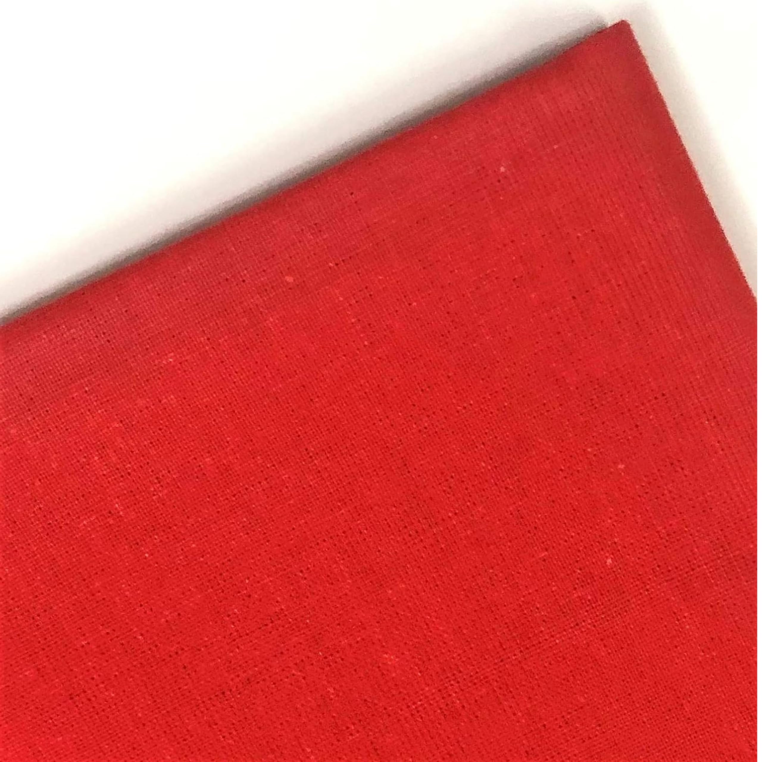 Premium Plain RED Cotton Fabric - 100% Pure Cotton Material for Versatile Use (3Metre)