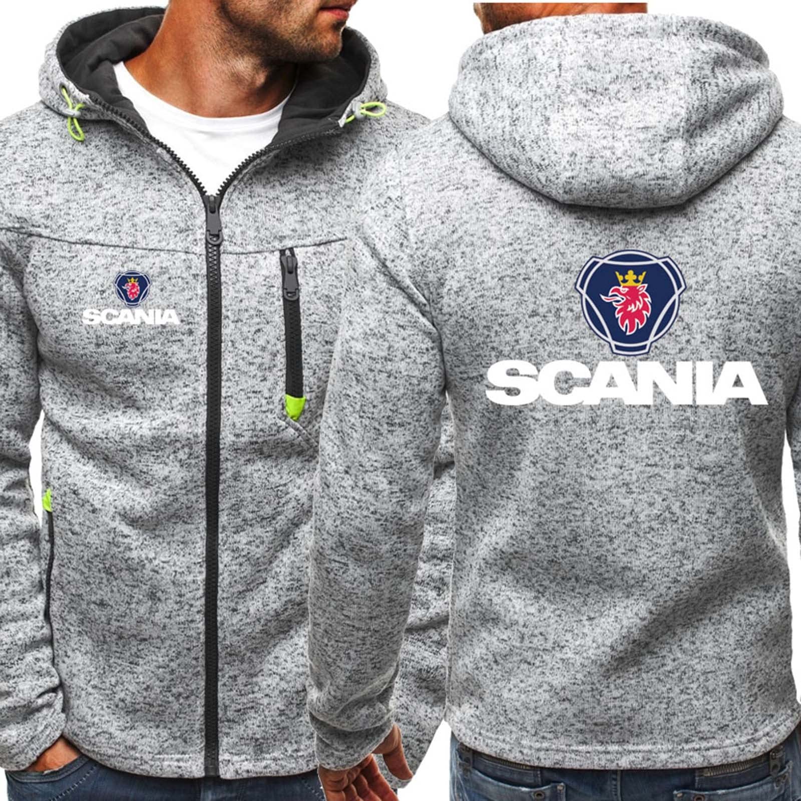 Sweat à Capuche Zippé Pour Homme SCANIA, Veste à Manches Longues