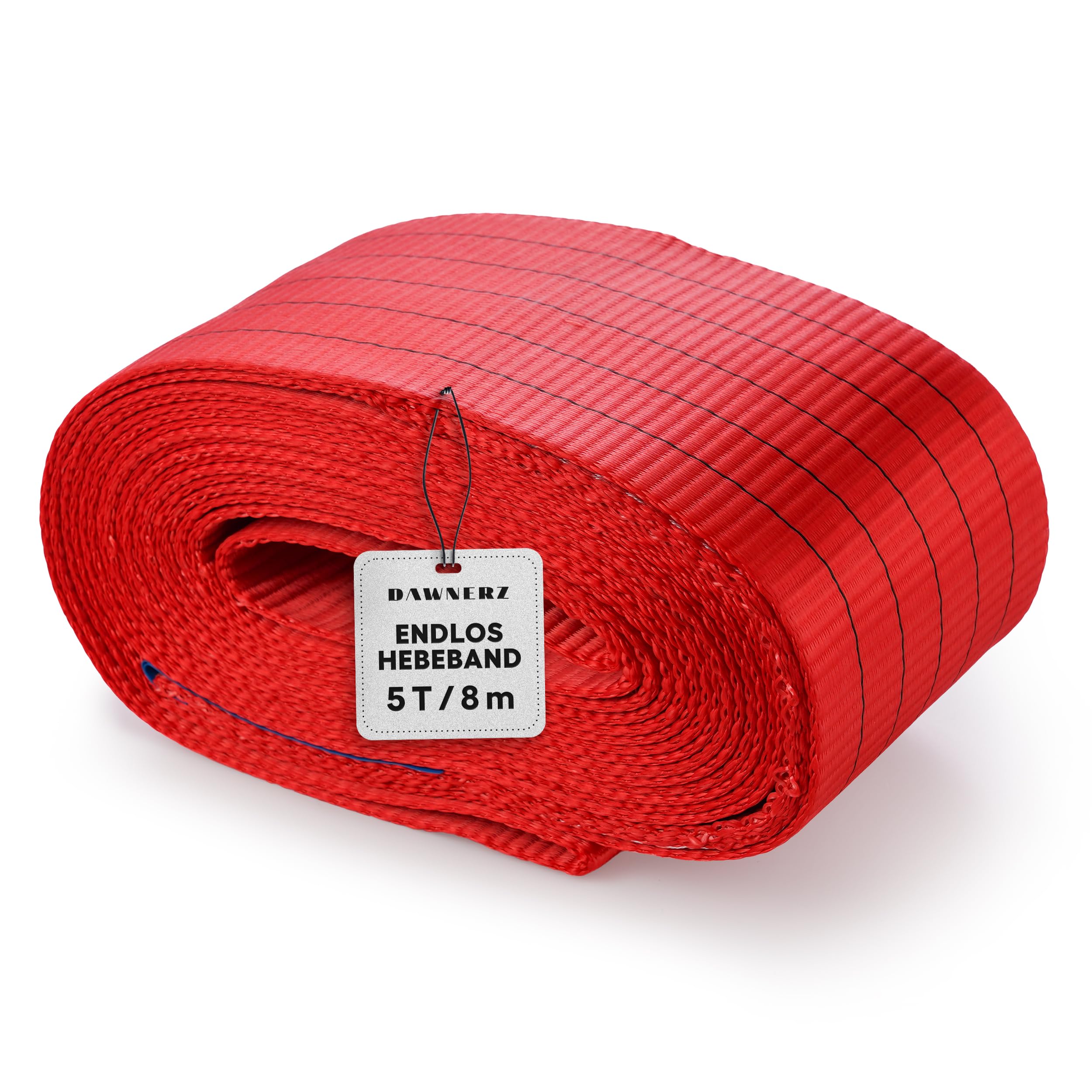 Nastro di sollevamento continuo, 5000 kg, in fibra ottica diretta, 8 m, lama di sollevamento usa e getta, cinghia di sollevamento pesante, in poliestere