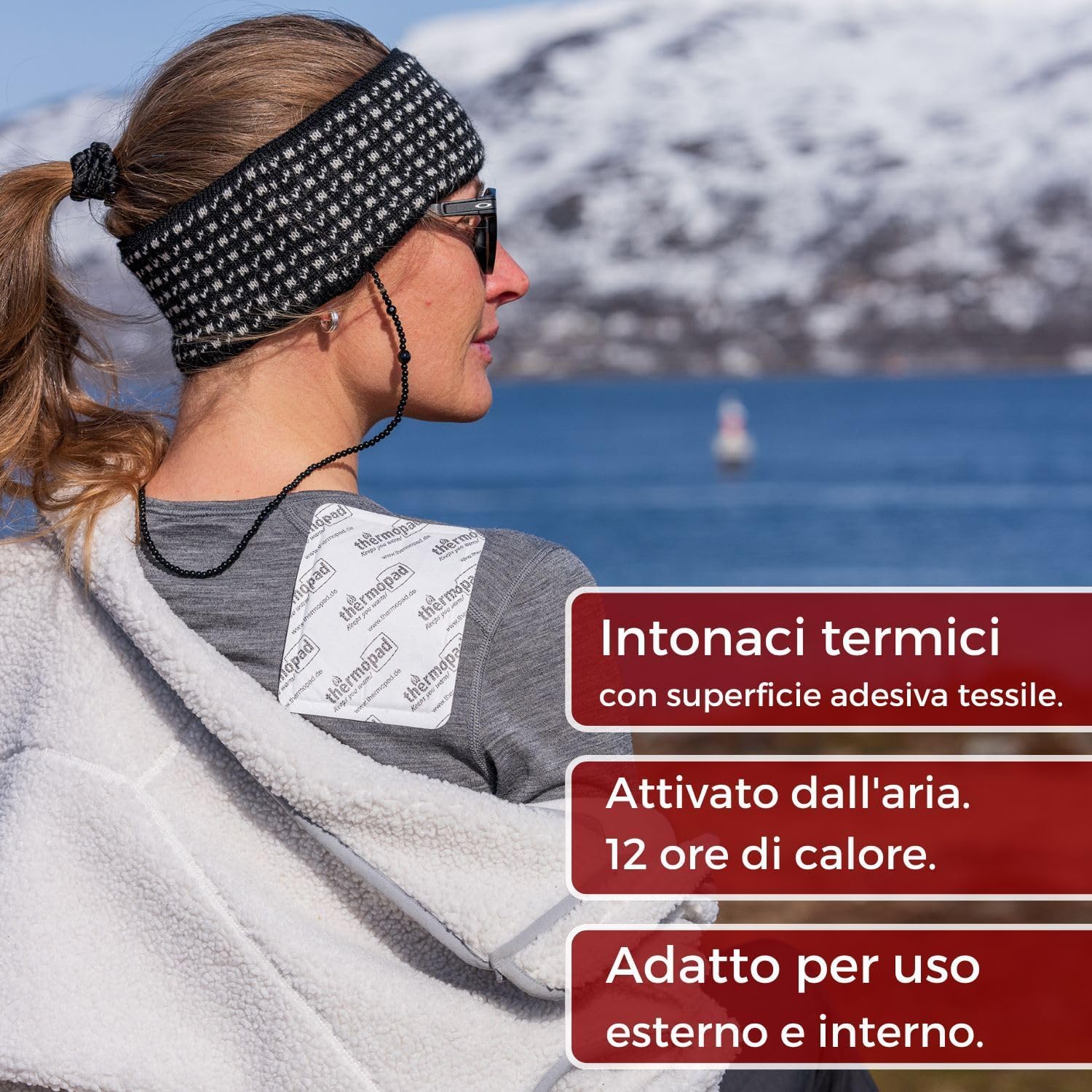 THERMOPAD scaldacorpo - 10 o 30 pezzi - extra caldo - adesivo - scalda-schiena e scalda-collo - 12 ore di piacevole calore - autoriscaldante