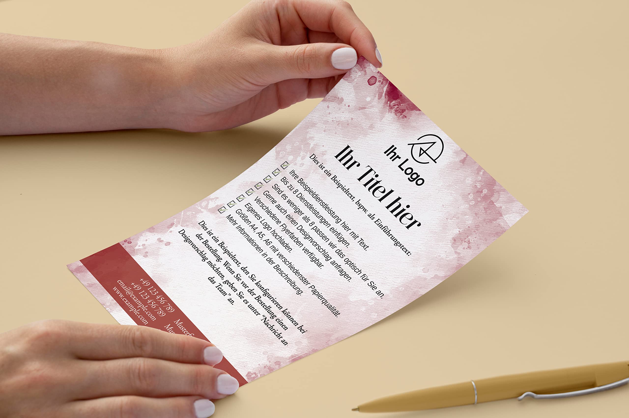 Premium Flyer Selbst Gestalten – A6, A5, A4, Hochwertiger Druck, Personalisierbar Mit Logo, Text & Bild – Klimaneutral
