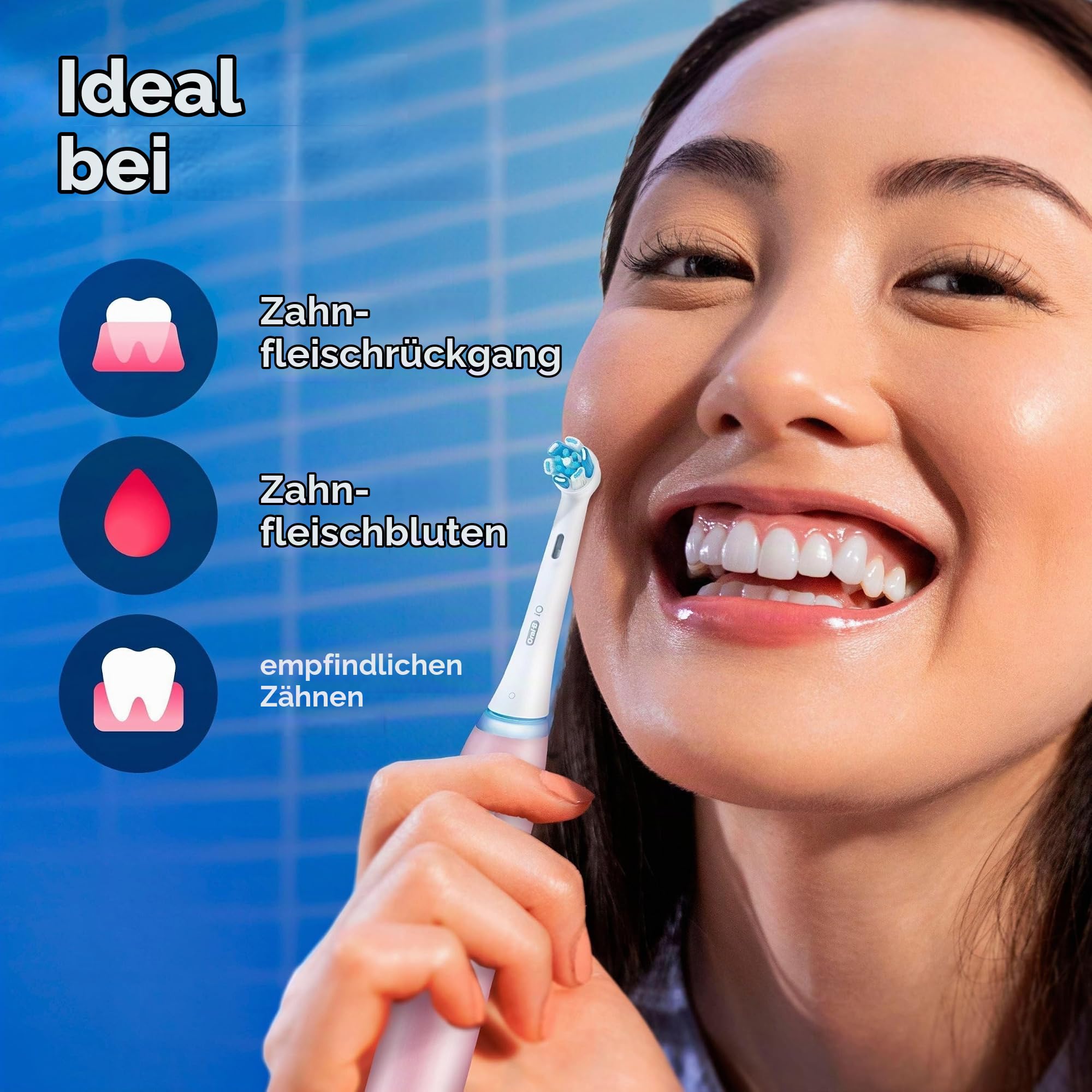 Oral-B Elektrische Zahnbürste iO 3, Ersatzbürste, Rosa