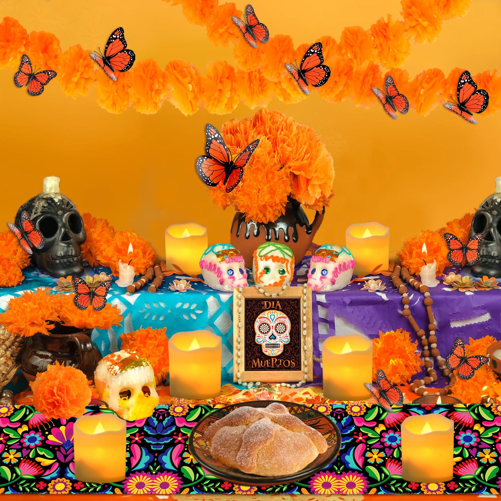Amazon.com: 83pcs Dia De Los Muertos Decorations Ofrenda Kit  display picture 2