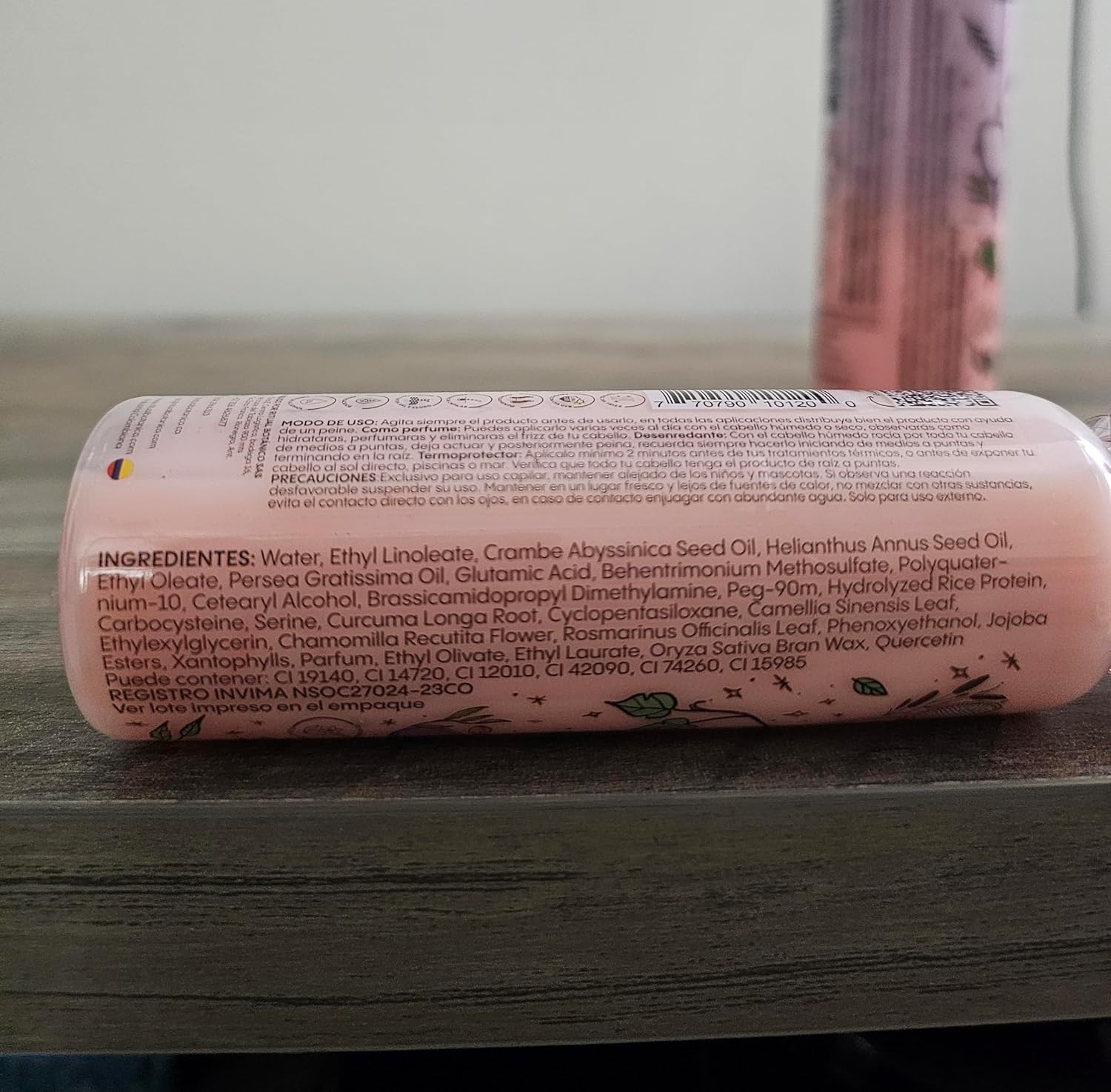 Ritual Botanico Termoprotector Con Feromonas 120ML Organico | Desenredante Anti-Frizz con Brillo | Hair thermoprotector, Pink - Image 4