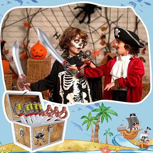Miniatura 5 de 12 espadas inflables de pirata, espada de juguete inflable, espada pirata para fiesta de Halloween, fiesta temática de pirata, accesorios de disfraz