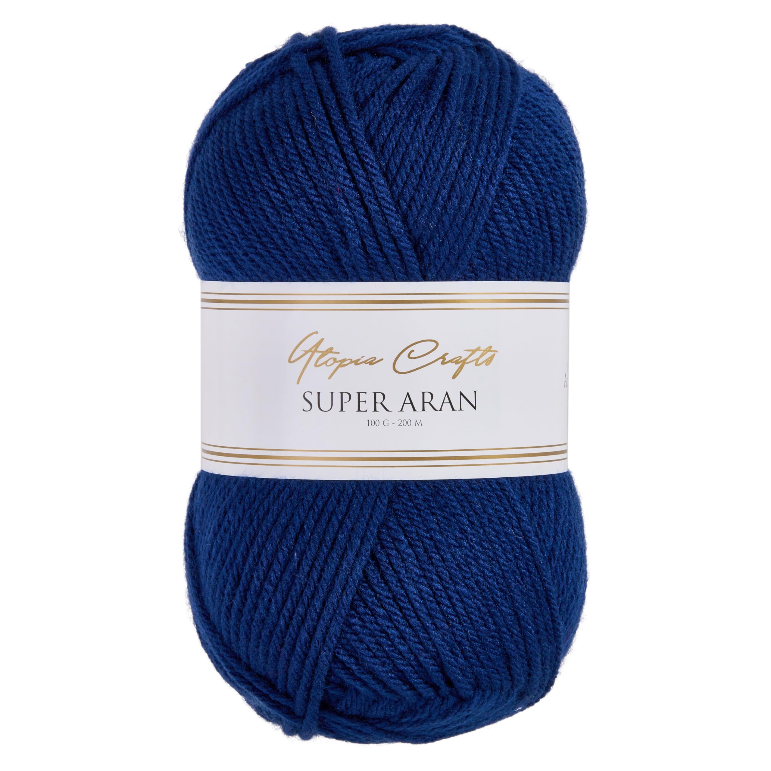 Utopia Crafts Super Aran Strick- und Häkelgarn, 100 g (Twilight Indigo)