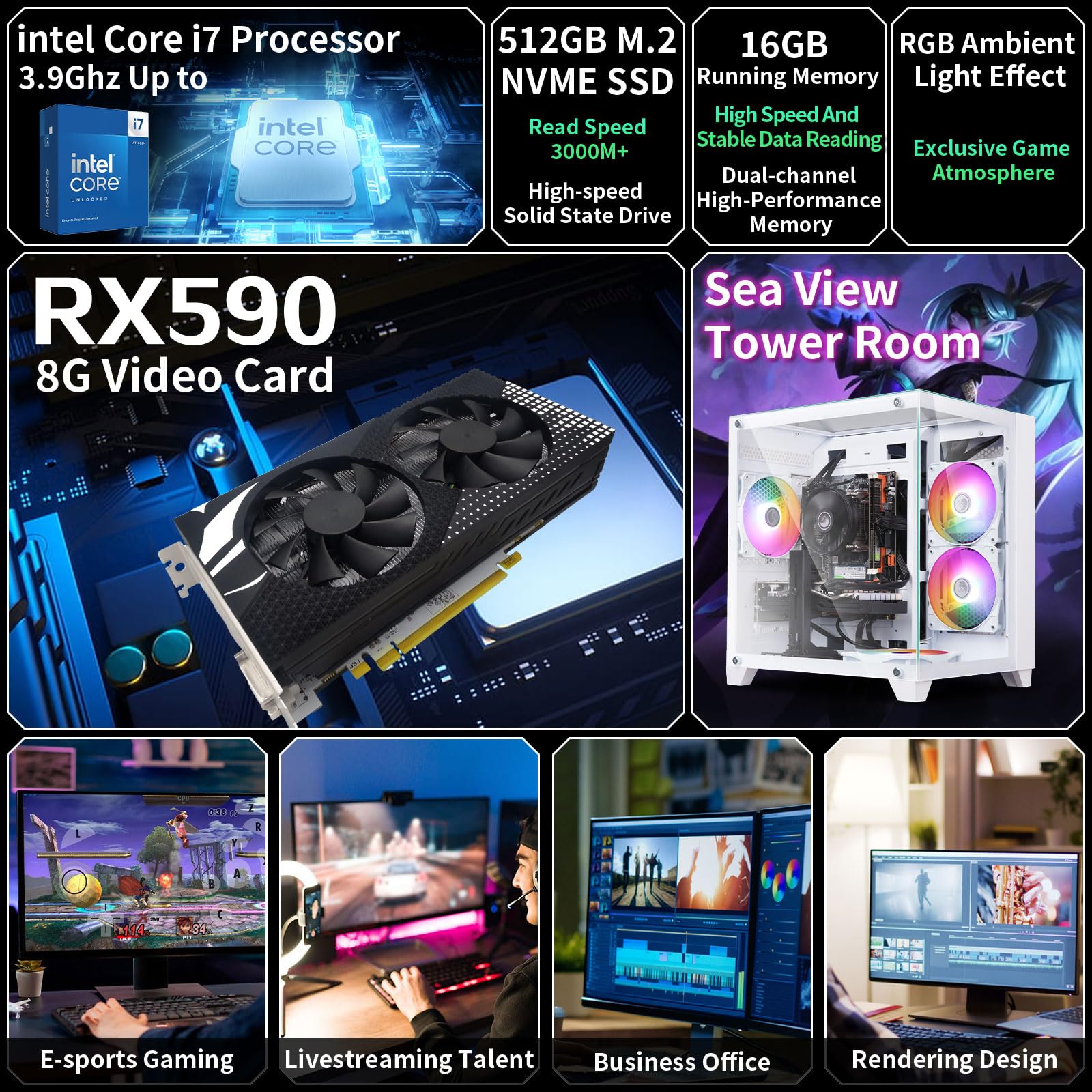デスクトップ Win11 i-7 8GB SSD256 Wi-Fi グラボ Amazon.co.jp: 内蔵ゲーミングPCデスクトップコンピューター、Intel
