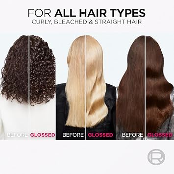 L'Oréal Paris Elvive Glycolic Gloss Shampoo, Conditioner & Treatment Set | Get The Shiniest Hair Of Your Life, Glossing Routine For Mirror-Like Shine, Rinse Off Treatment For Dull Porous Hair