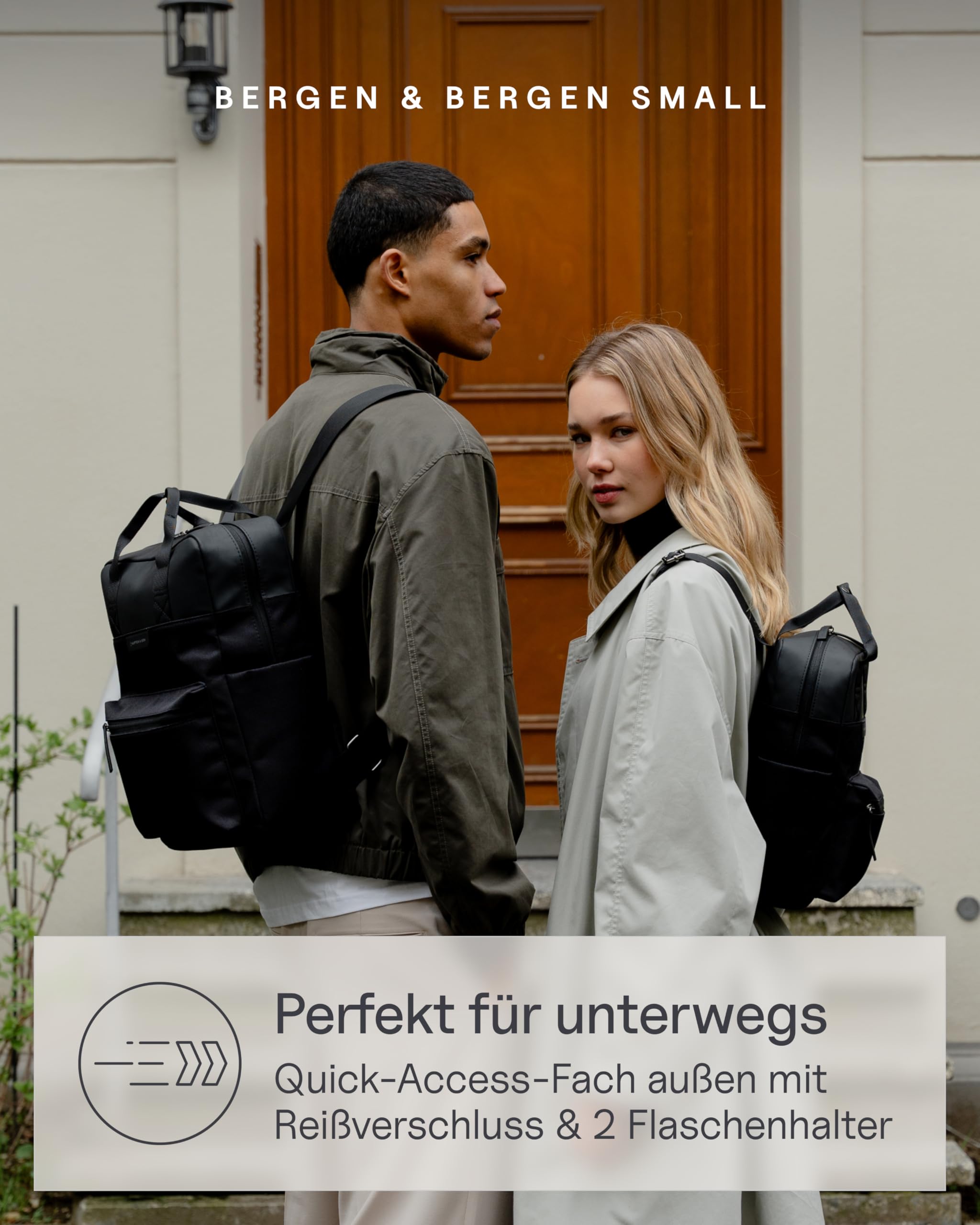 Kapten & Son Rucksack Bergen | Rucksack Damen & Herren | Tagesrucksack | Handgepäcksrucksack, Daypack | wasserabweisend
