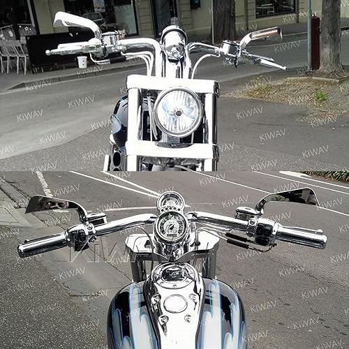 Miniatura 8 de KiWAV Señales de giro LED de aluminio estilo hacha compatibles con rosca Harley-Davidson de 516 pulgadas