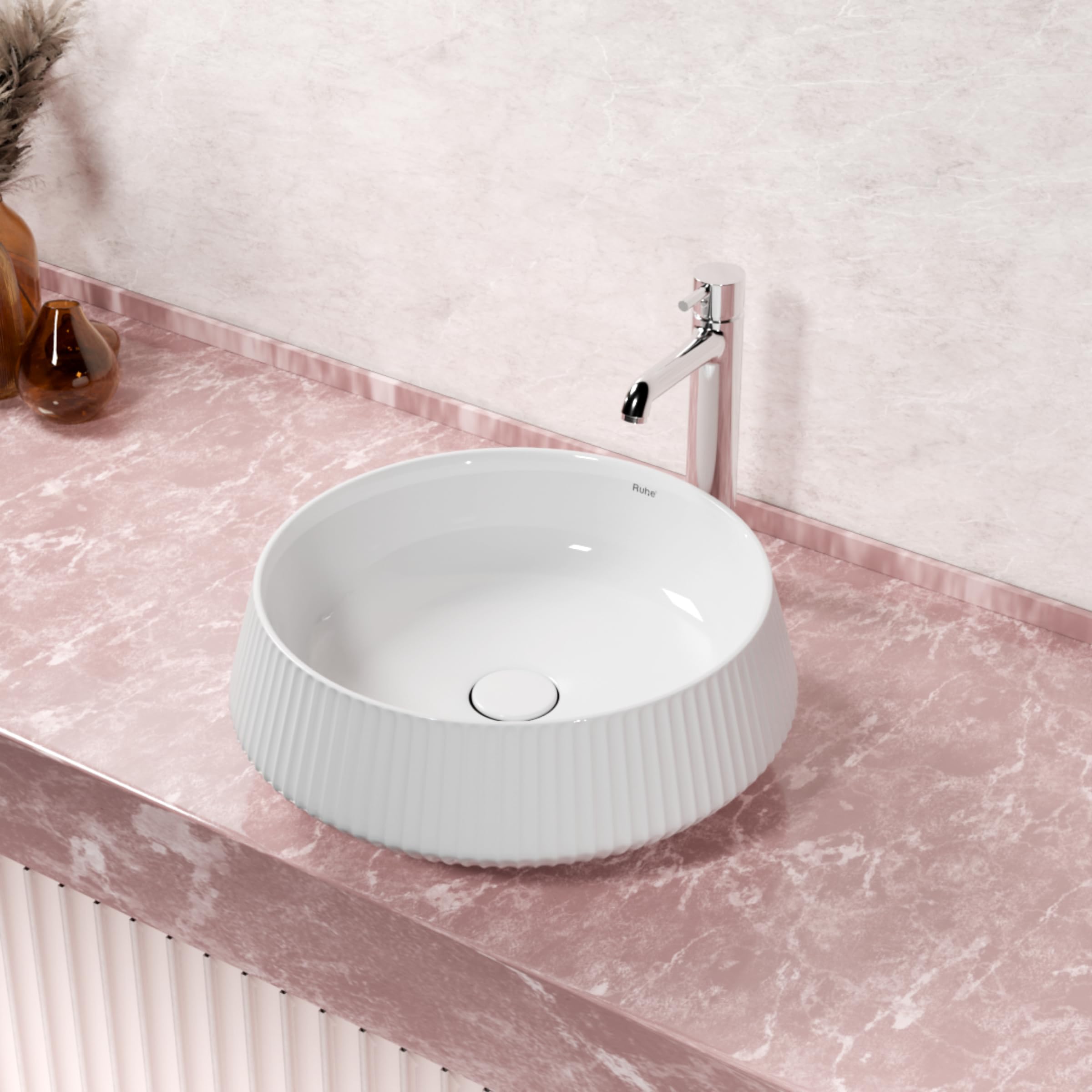 Ruhe Virgo Ceramic Wash Basin - Modern Bathroom Sink -9