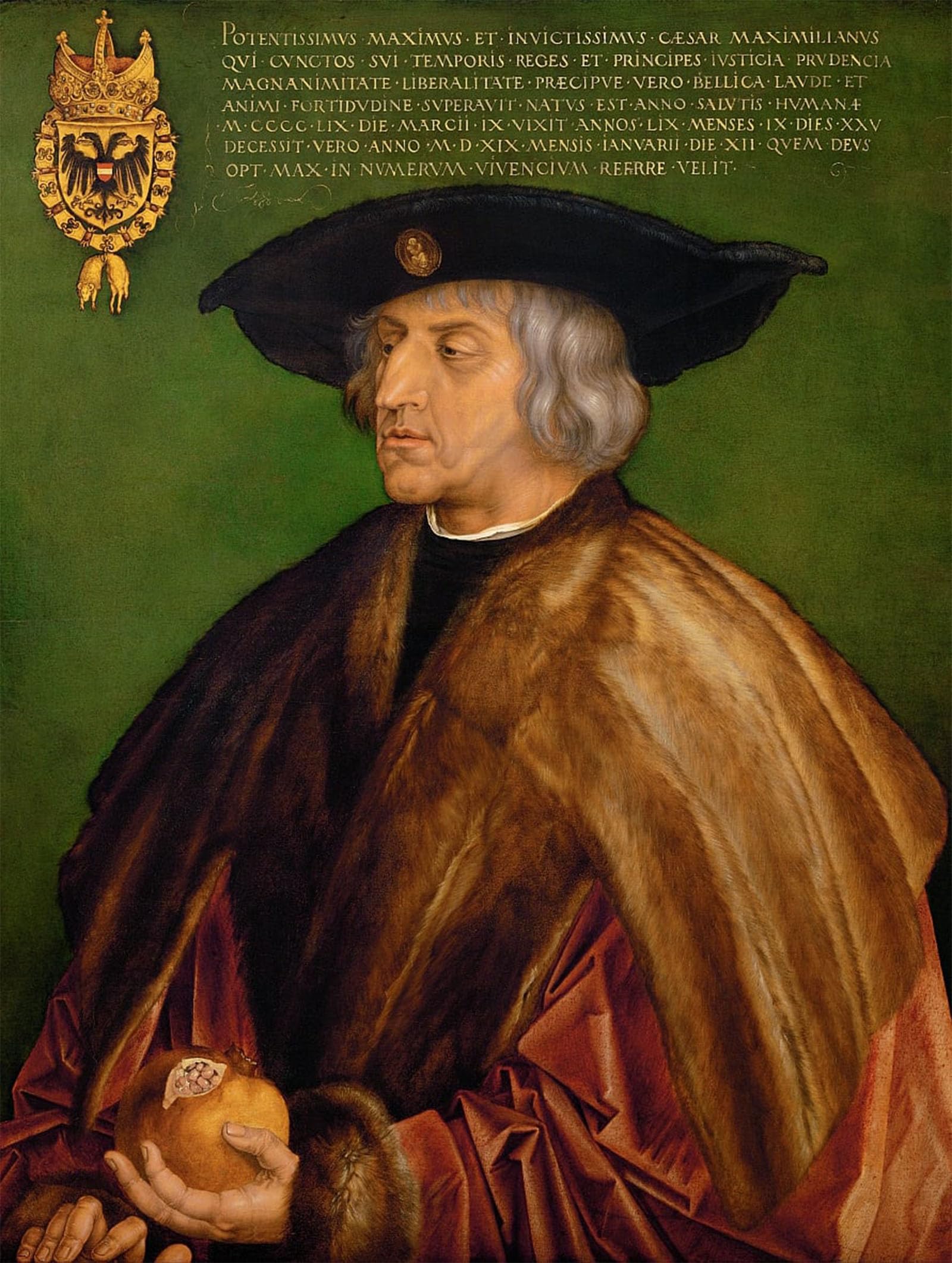 ARTXLXXBN Famous Art Print Poster Vintage Wall Art Maximilian I Holy Roman Emperor by Albrecht Dürer Canvas Art Poster for Home Decor 60x90cm