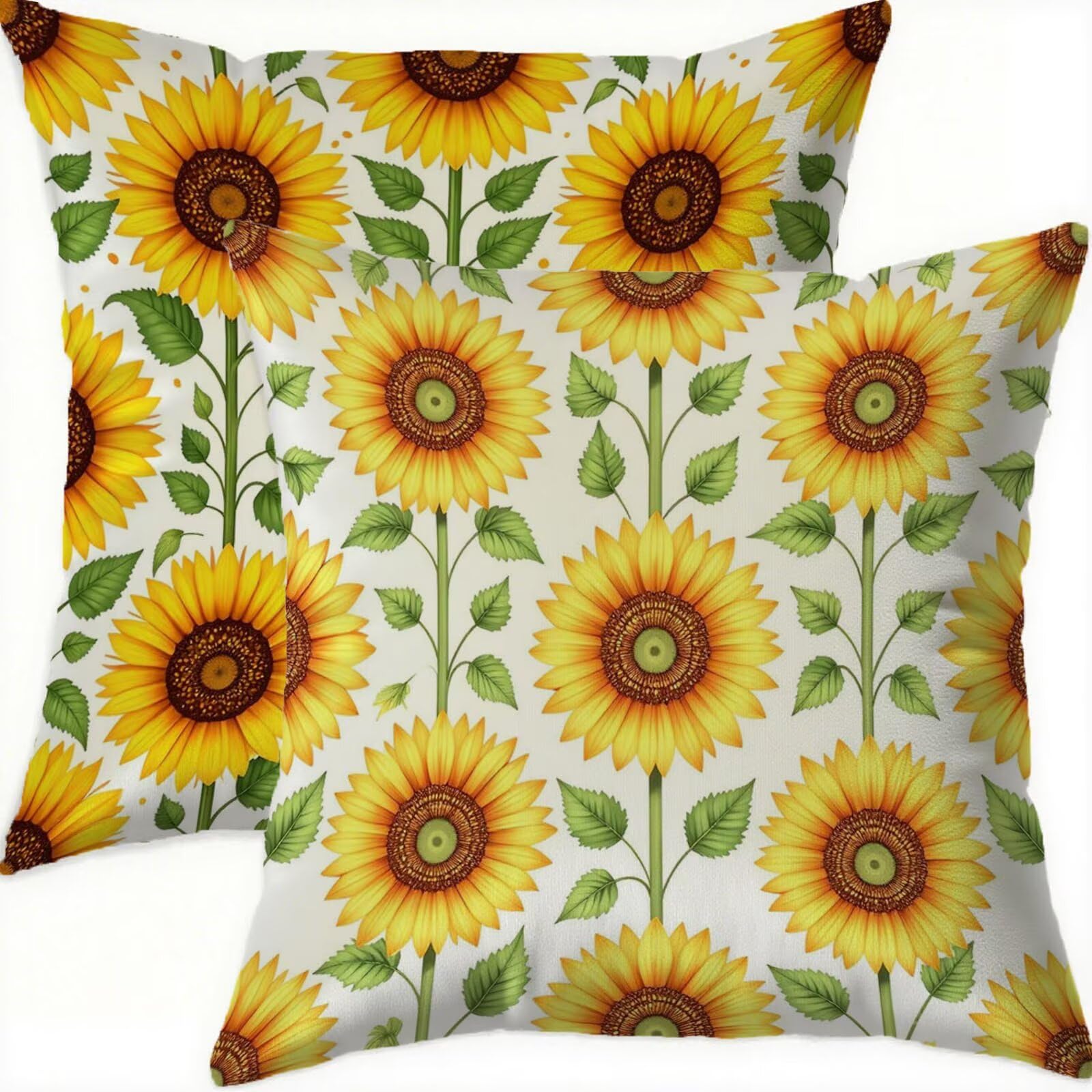 Housse coussin 80x80cm pour canapé et balcon décor d'automne chaleureux