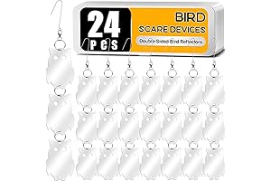 XPCARE 24PCS Reflective Bird Repellent Owls Deterrent Discs for Wreaths