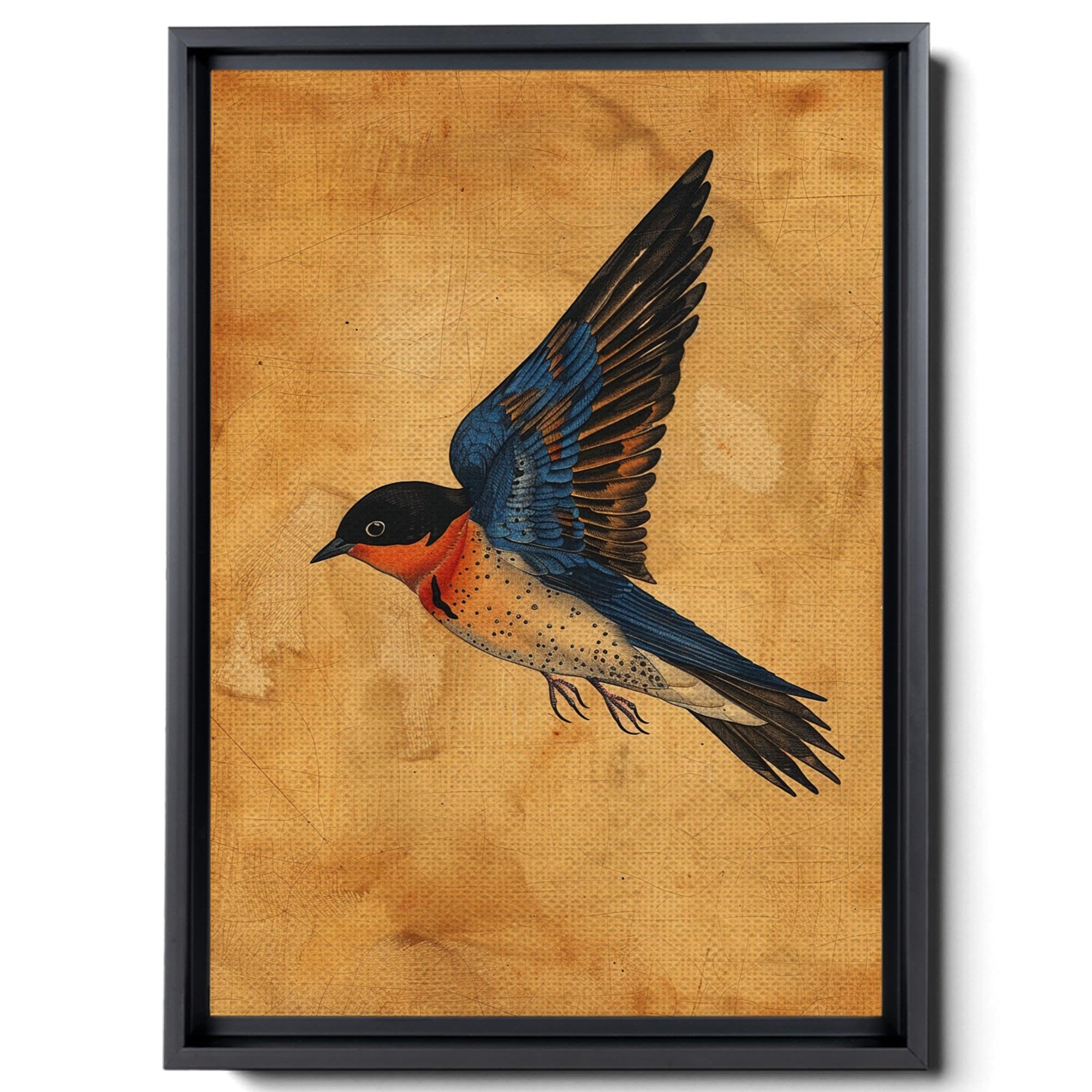 USA Vintage swallow canvas art キャンバスアート 【公式通販】