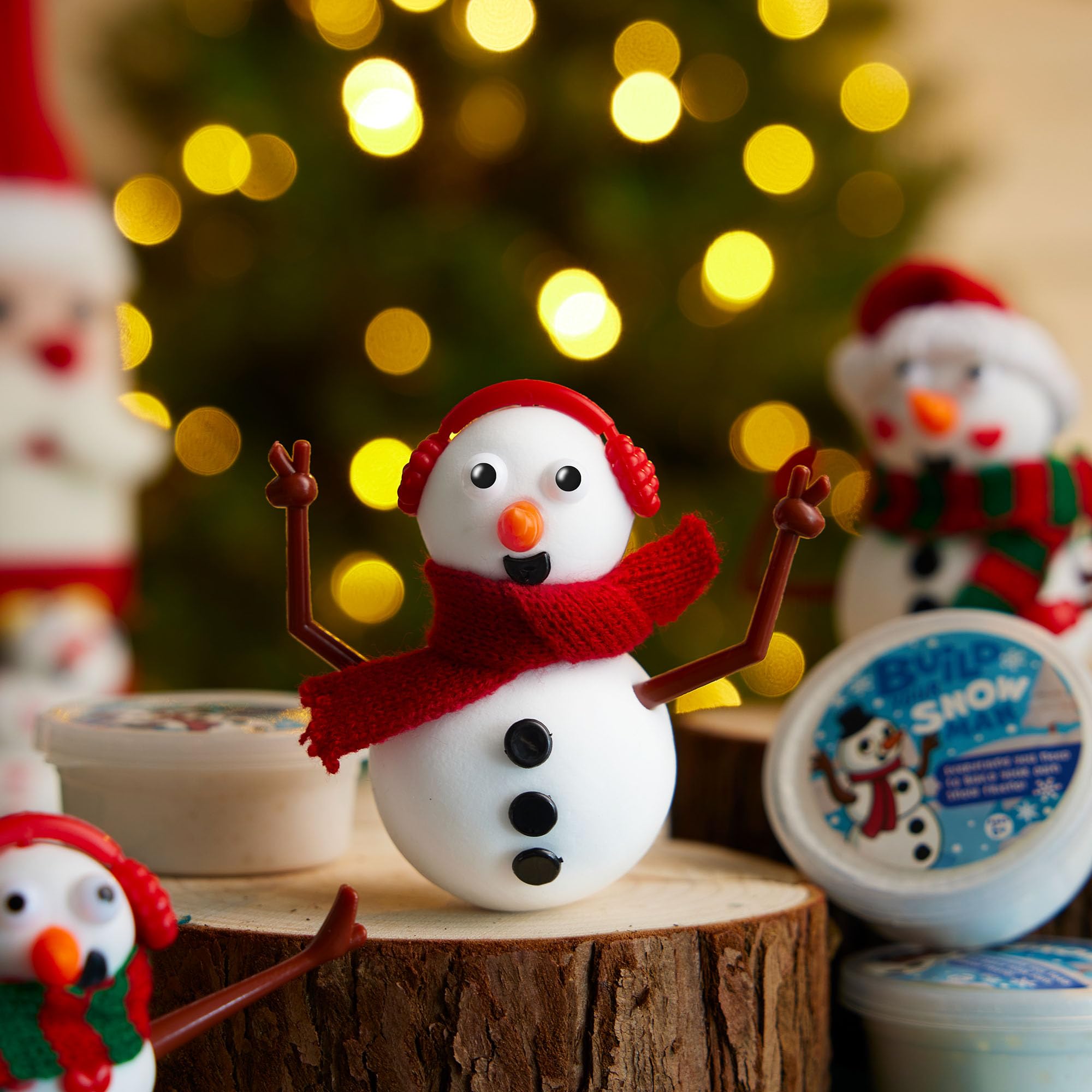 JOYIN Schneemann-Bastelset zum Selberbauen, 12-teiliges Schneemann-Bastelset für Weihnachtskunst und Bastelaktivitäten, Weihnachtsgeschenk, Strumpffüller für Kinder, Partygeschenk, Schule, lustiges