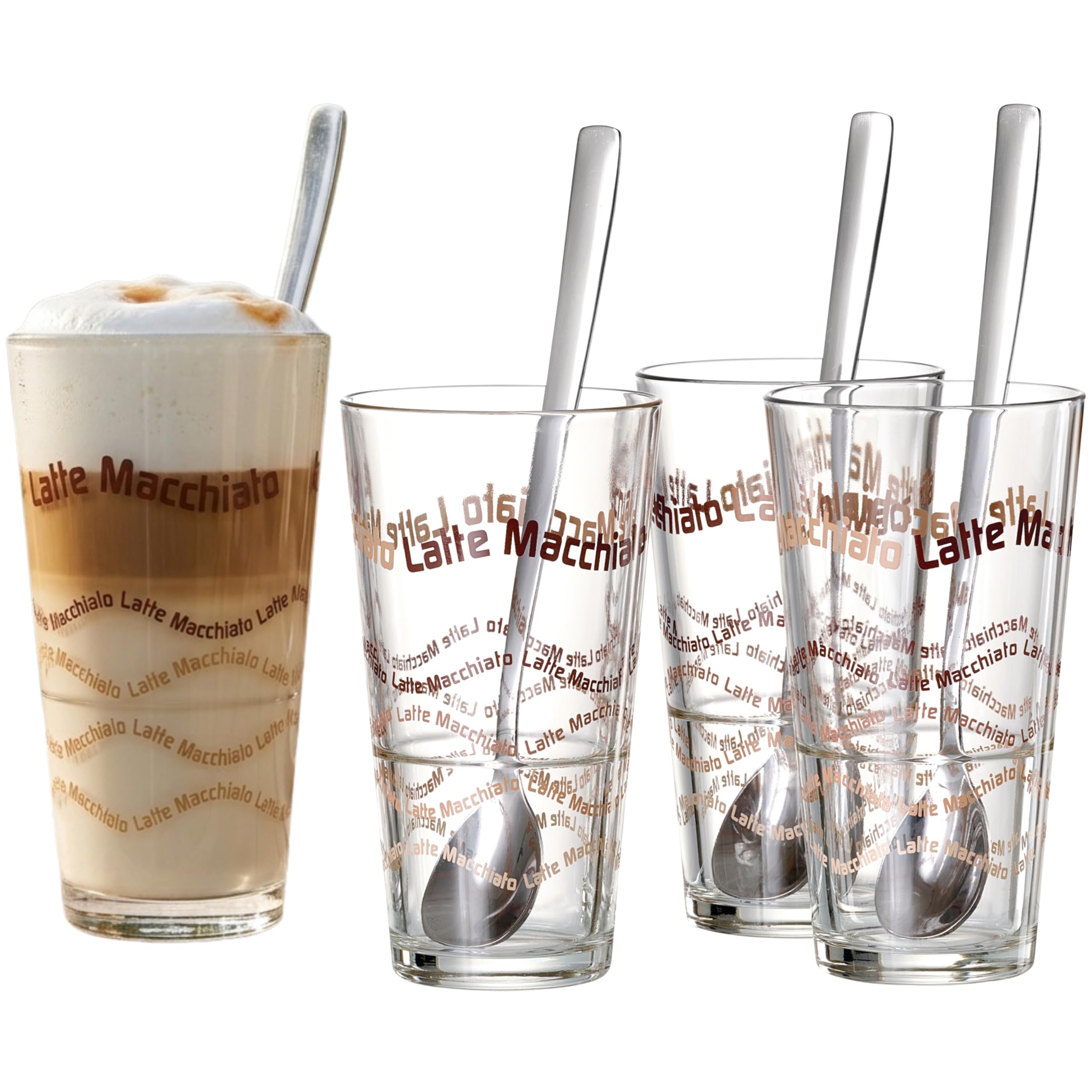 Ritzenhoff & Breker Set of 4 Latte Macchiato Glasses: Mixed Drinkware Sets