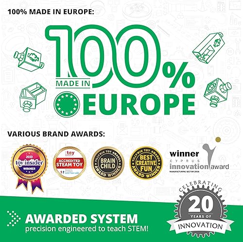 Miniatura 7 de Engino - Juguetes STEM, juguetes de construcción para niños de 9 años, engranajes mecánicos y unidades de gusano, juguetes de construcción STEM,