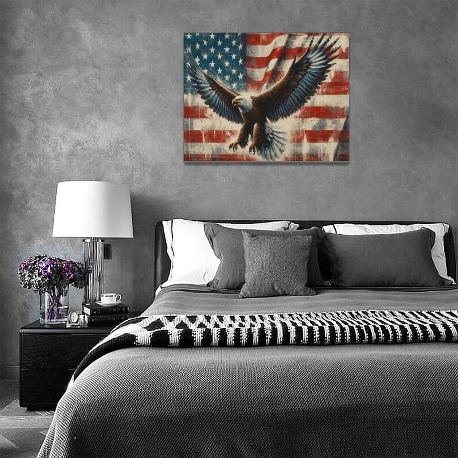 RoomMates Adesivo Murale Gigante – Bandiera Americana Invecchiata, 83x42,6 Cm, Rimovibile E Riposizionabile, Per Garage E Man Cave - 5
