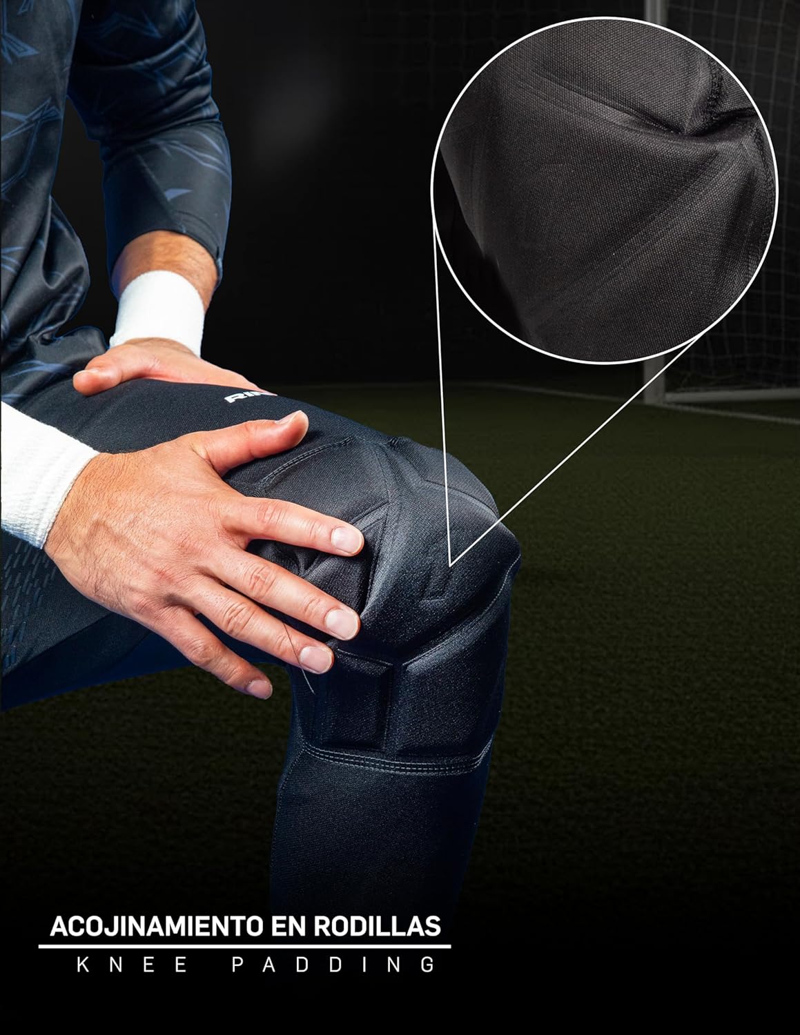 Rinat Onana Goalkeeper Padded Pants, Adult & Youth Soccer Goalie Leggings with Hip, Knee Padding & Anti Slip Gel
