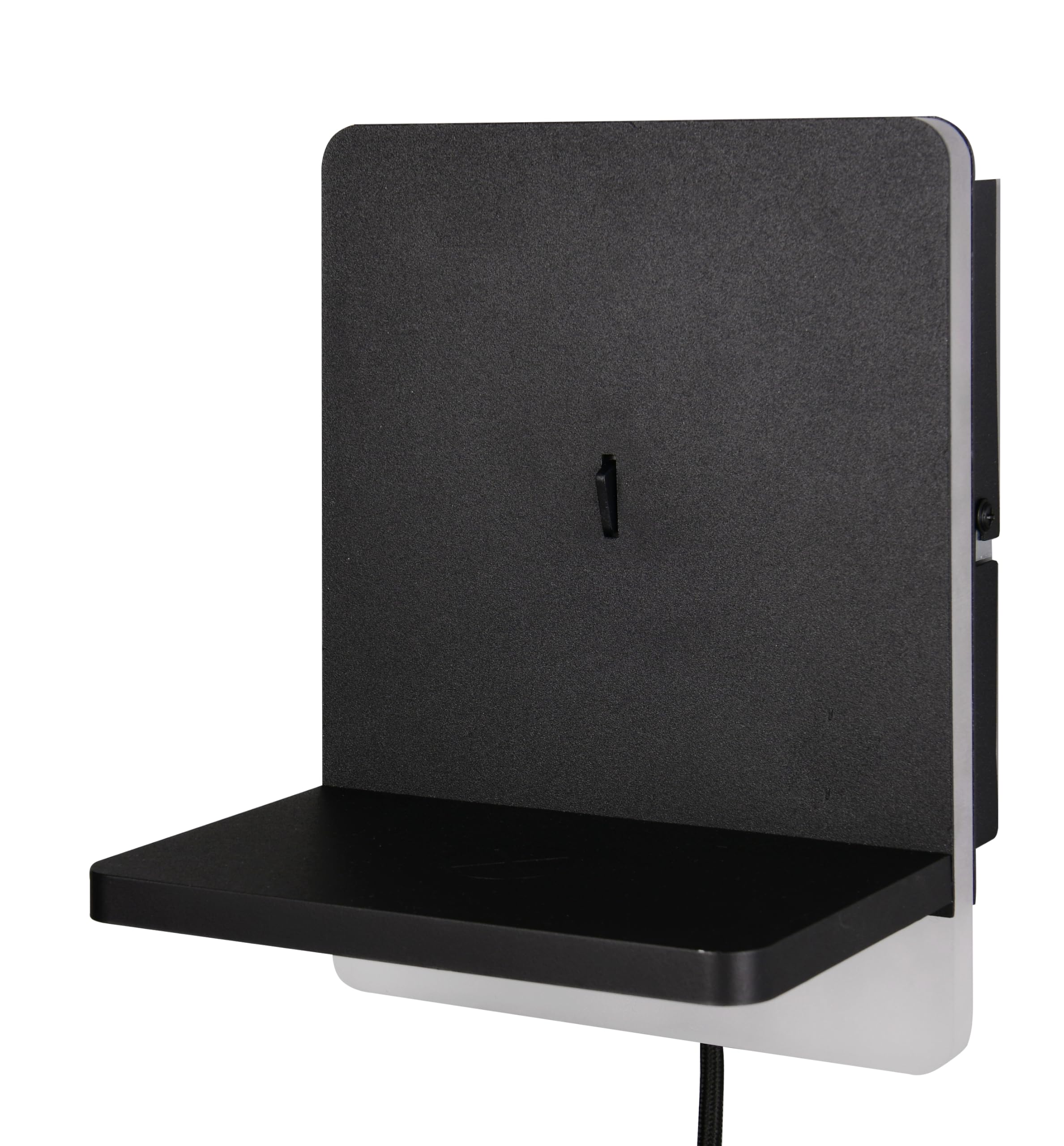 Trio Leuchten Fairfield 248670132 LED Wall Light, Metal Matt Black, LED 9 Watt, Inductive Charging Field, USB Charging Socket, Dimmable