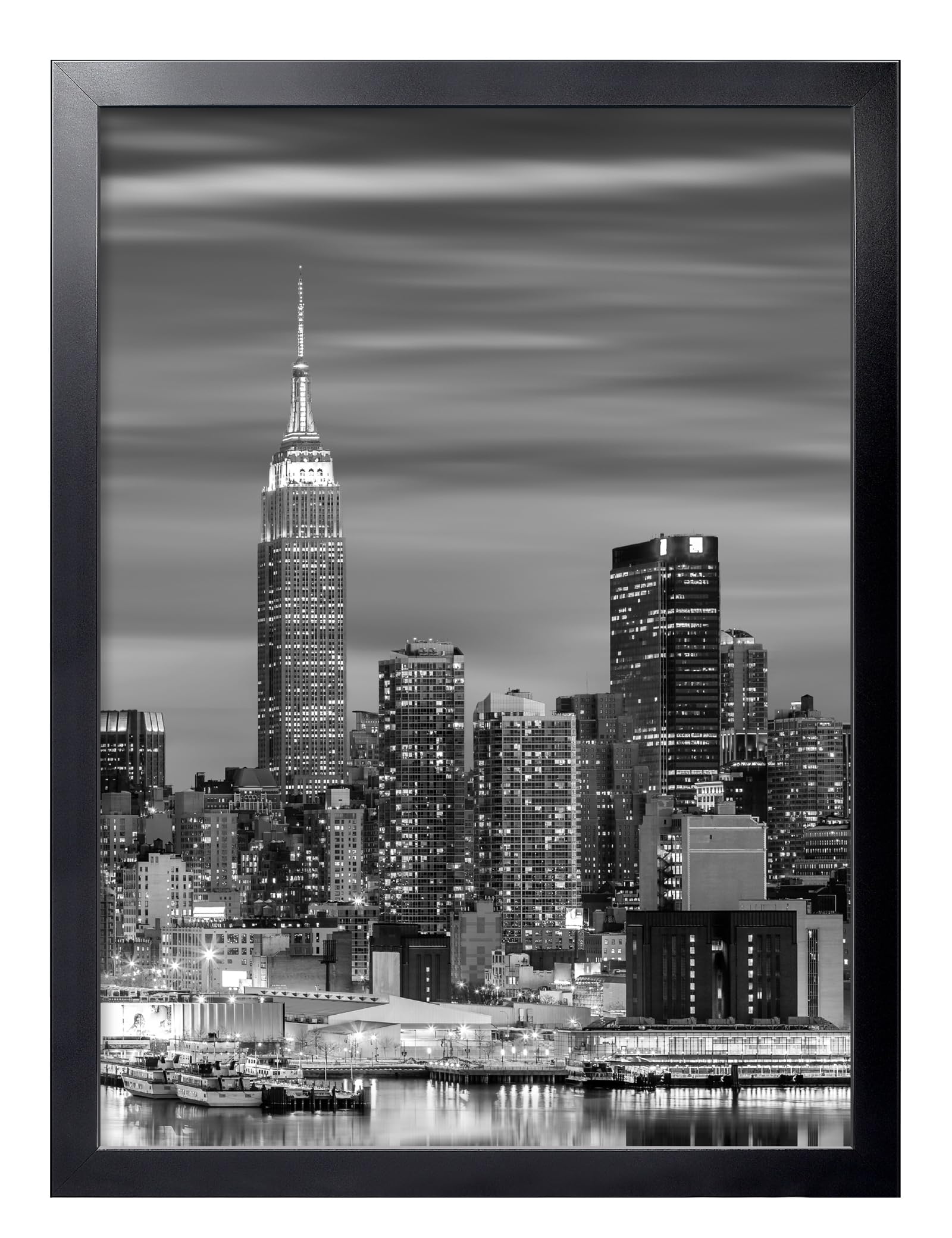 24x32 Frames Black 1 Pack, Wood 24x32 Picture Frame, Showing 24x32 pictures for Wall Mounting, Simple and Classic Style Suitable for Decorating Houses, Offices, Hotels